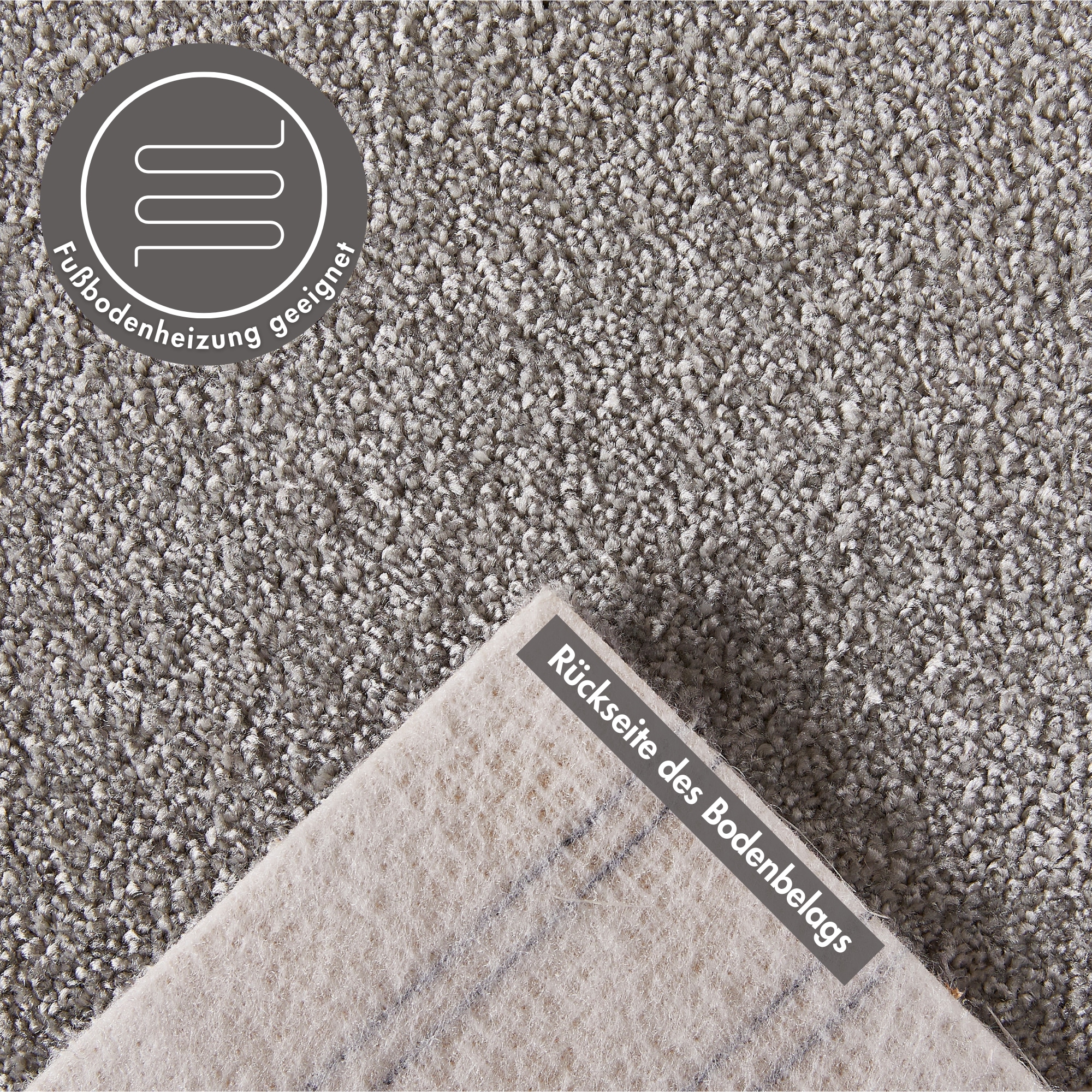 Andiamo Teppichboden »Verona, Velours, Made in Belgium«, rechteckig, 6 mm Höhe, Uni Farben, Breite 400 cm oder 500 cm, strapazierfähig, pflegeleicht