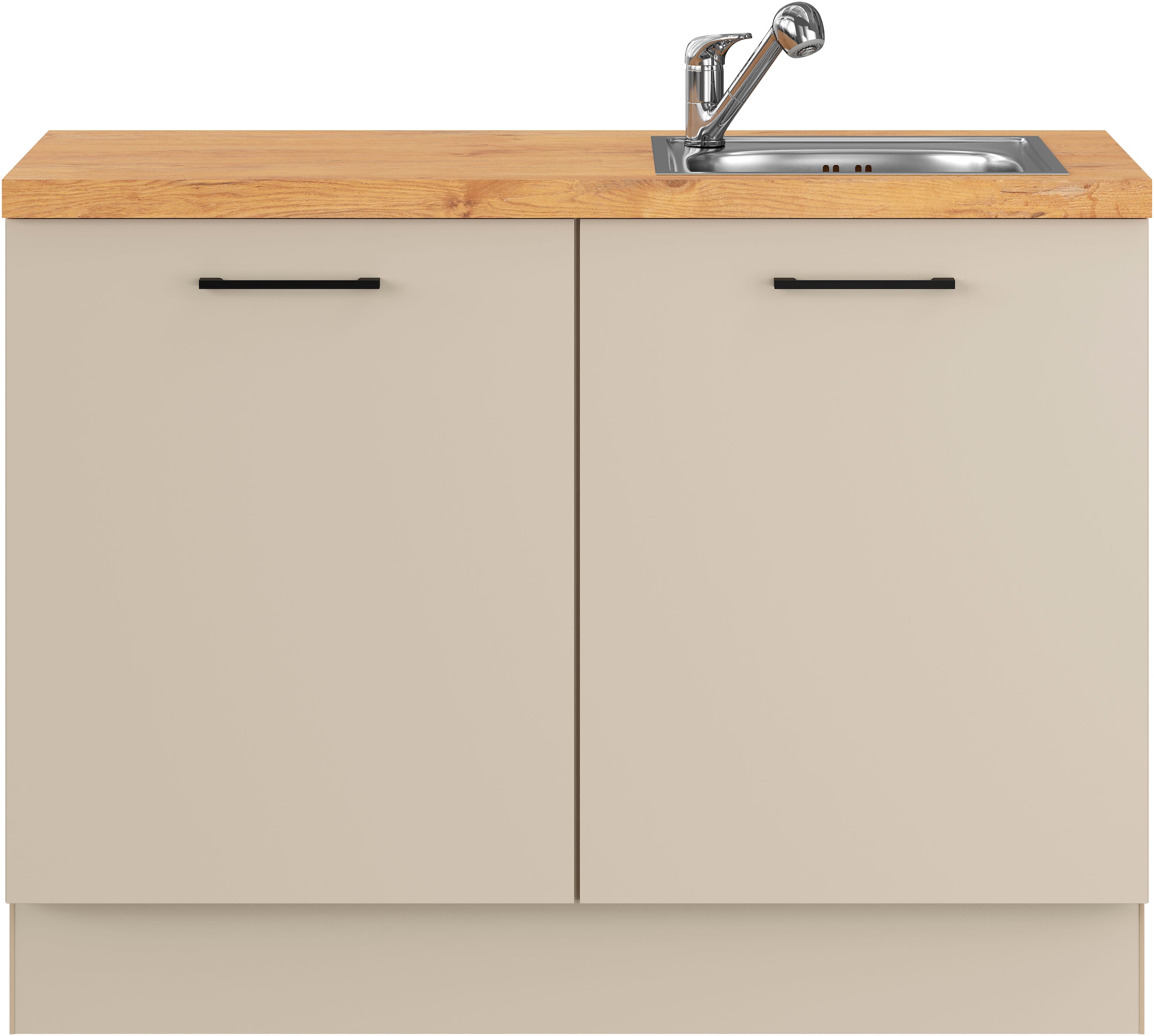 IMPULS KÜCHEN Mehrzweckschrank-Set »Warschau«, (6 St., Spülenschrank und Wäschekorbschrank, Breite 120 cm), Vielfältige Varianten verfügbar; kombinierbar mit anderen Artikeln