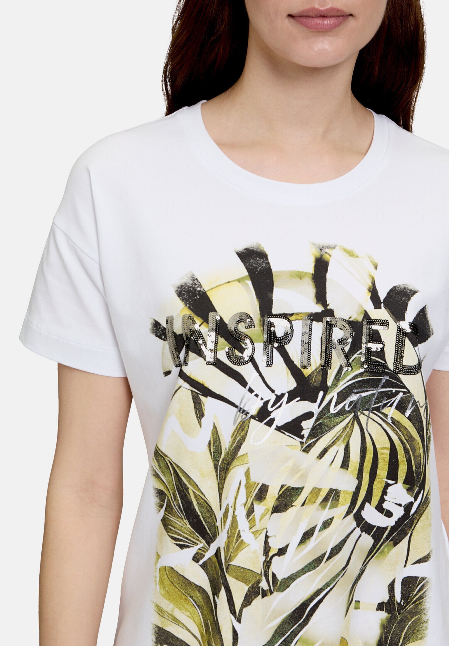 Betty Barclay Kurzarmshirt »Damen mit Aufdruck« 1 Stk. Pailletten