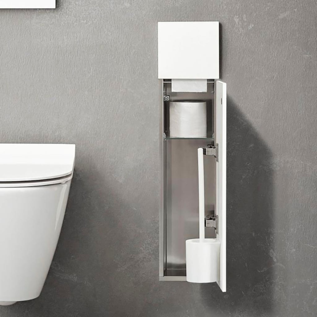 Wohnen Wohnaccessoires Emco Schrankmodule »Asis Pure WC-Modul Unterputz«, Anschlag rechts, alpin-weiss (730 mm) weiß