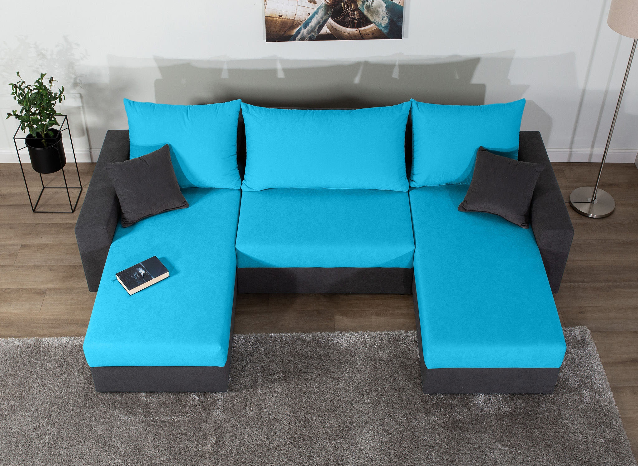 COLLECTION AB Wohnlandschaft »Pico U-Form«, Breite 252, mit Armlehne Schlaffunktion, Bettkasten
