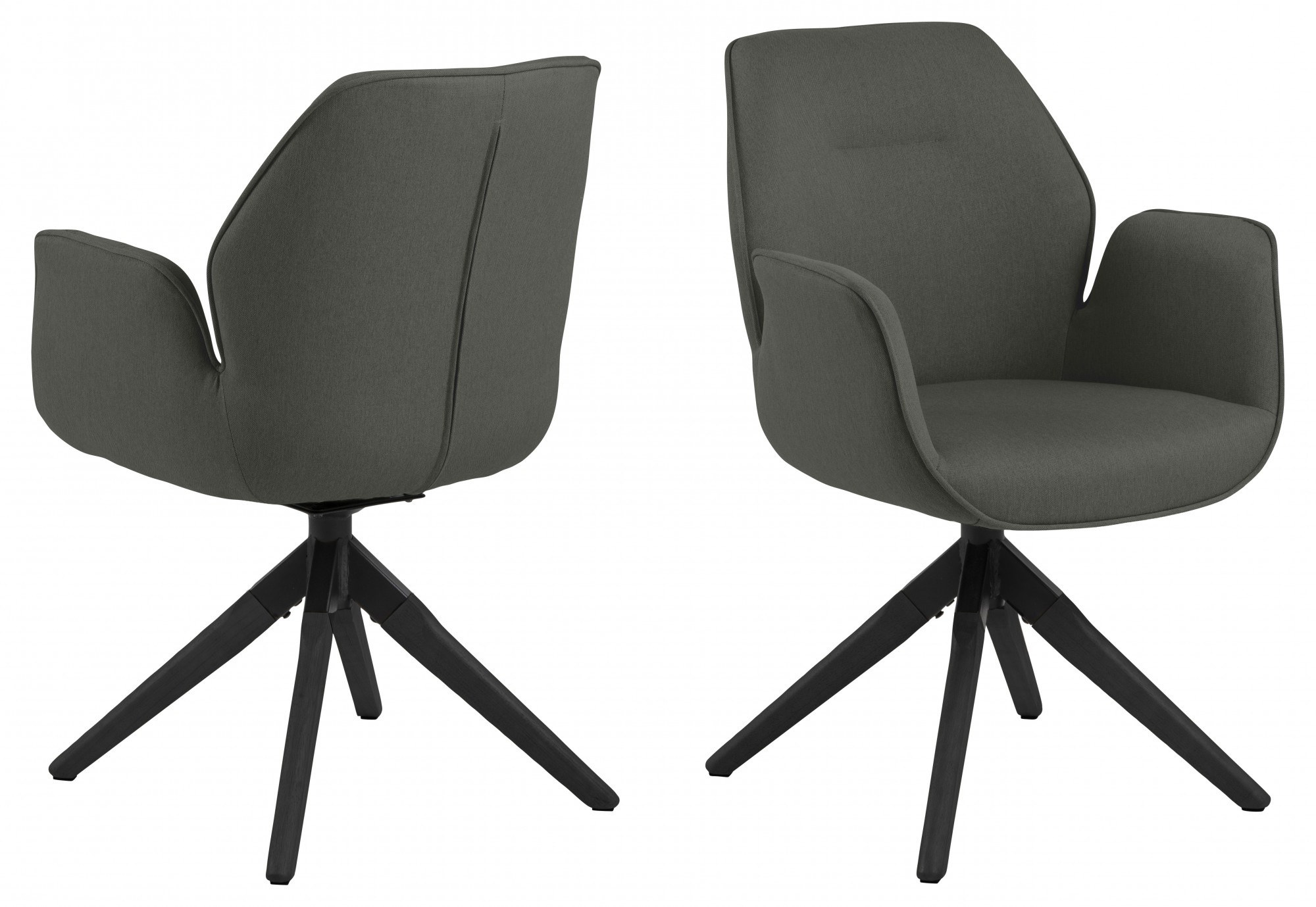 ACTONA GROUP Esszimmerstuhl "Alma" () 1 Stk. Polyester mit eleganten Kedern günstig online kaufen