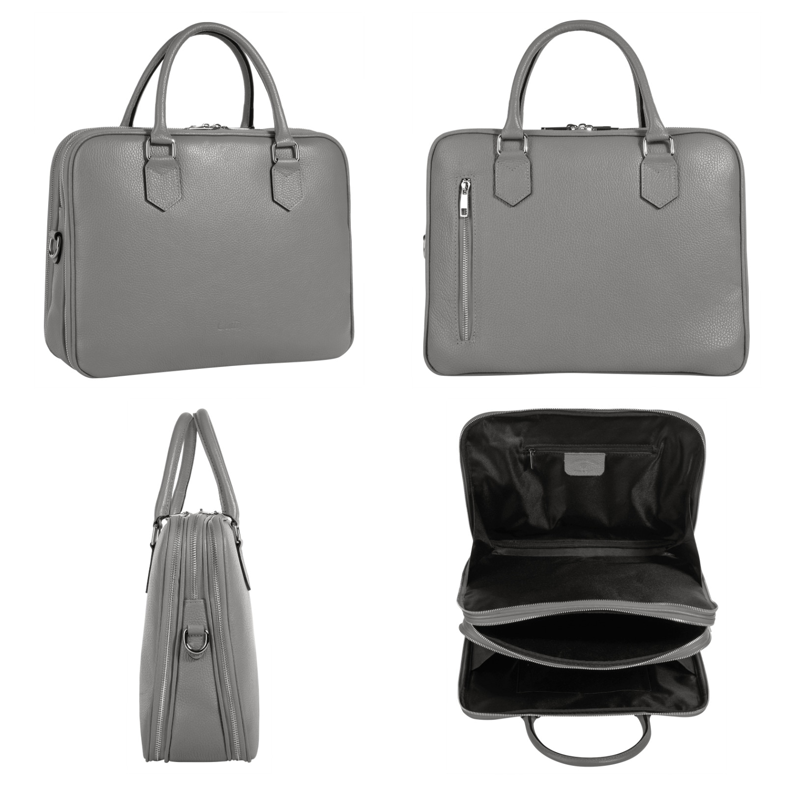 Cluty Aktentasche, echt Leder, Made in Italy