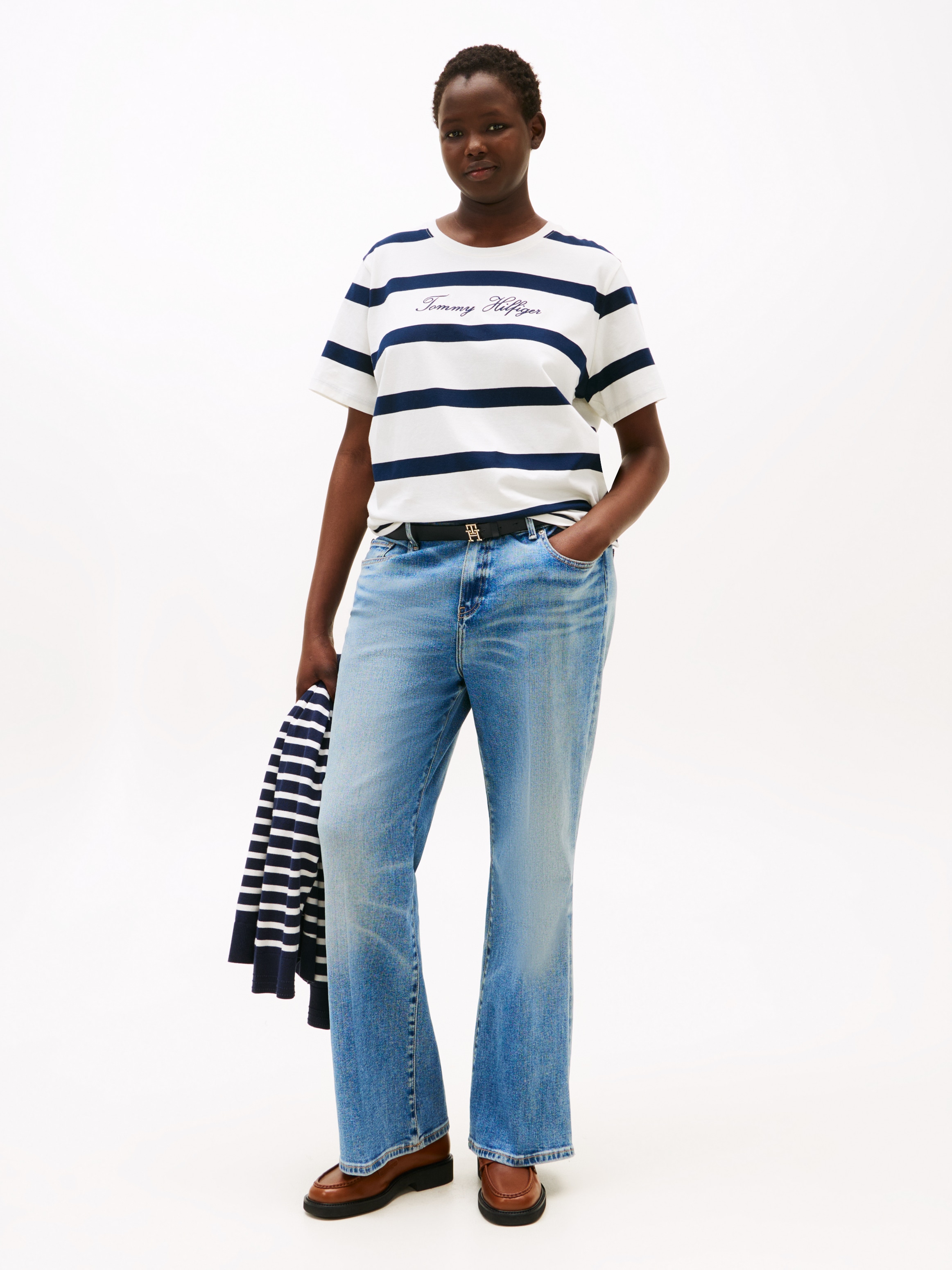 Tommy Hilfiger Curve T-Shirt »CRV SCRIPT REG C-NK SS T-SHIRT«