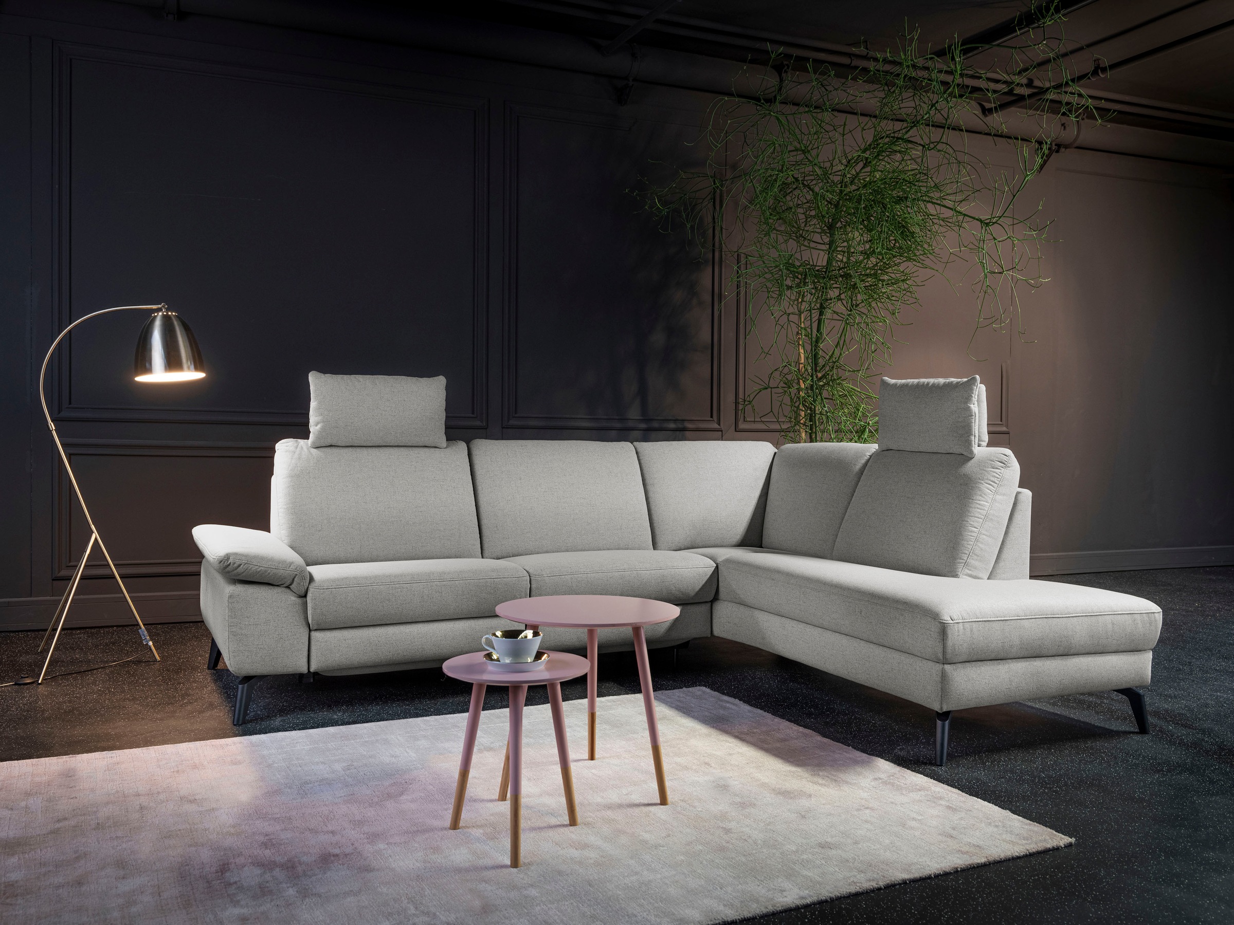 alina Ecksofa, inkl. Kopfstützen, wahlweise mit Relaxfunktion, Breite: 267 cm