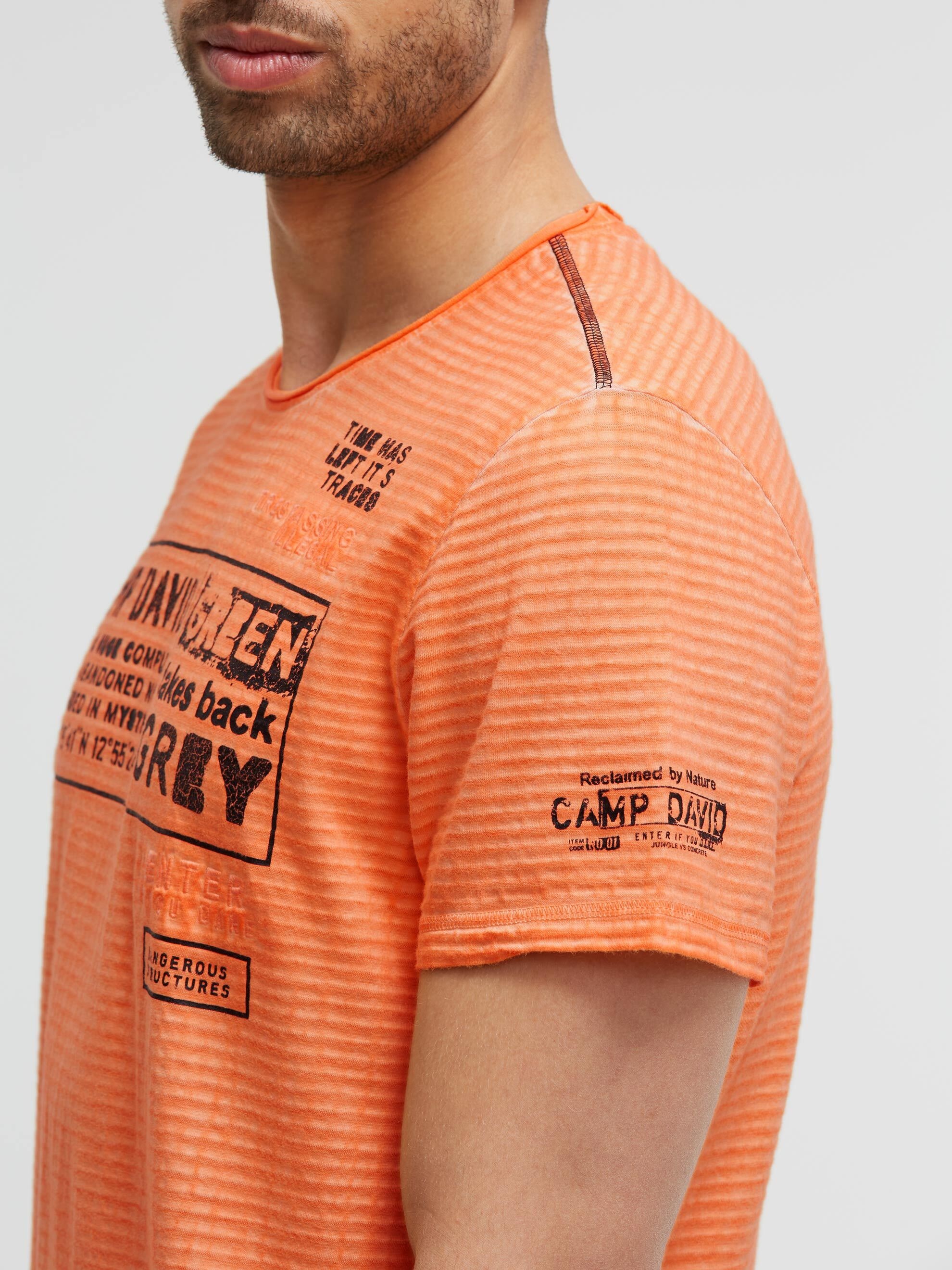CAMP DAVID Rundhalsshirt mit Stickerei