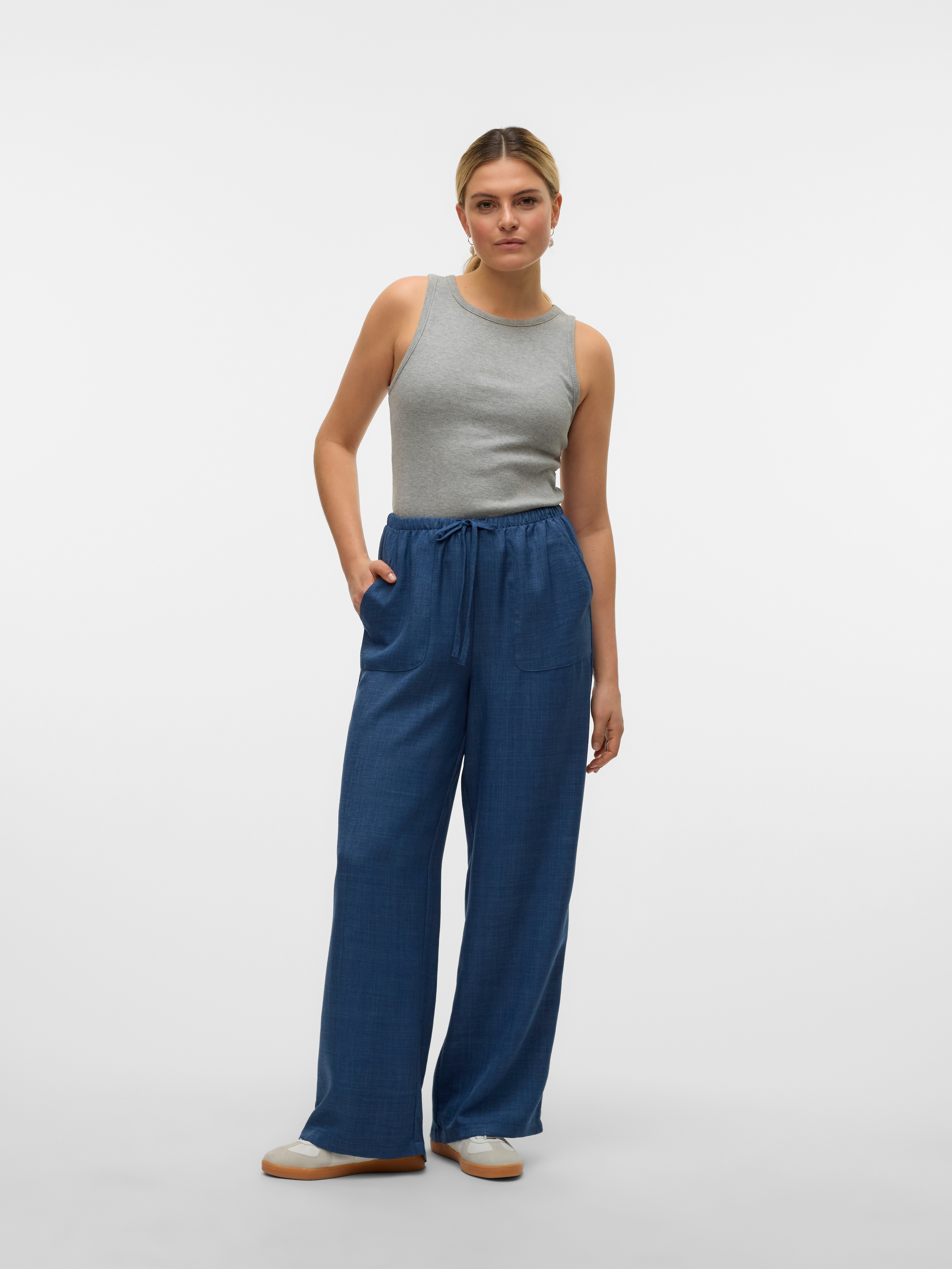 Vero Moda Schlupfhose »VMMELANEY HW LOOSE PANT WVN GA NOOS«, Sommerhose