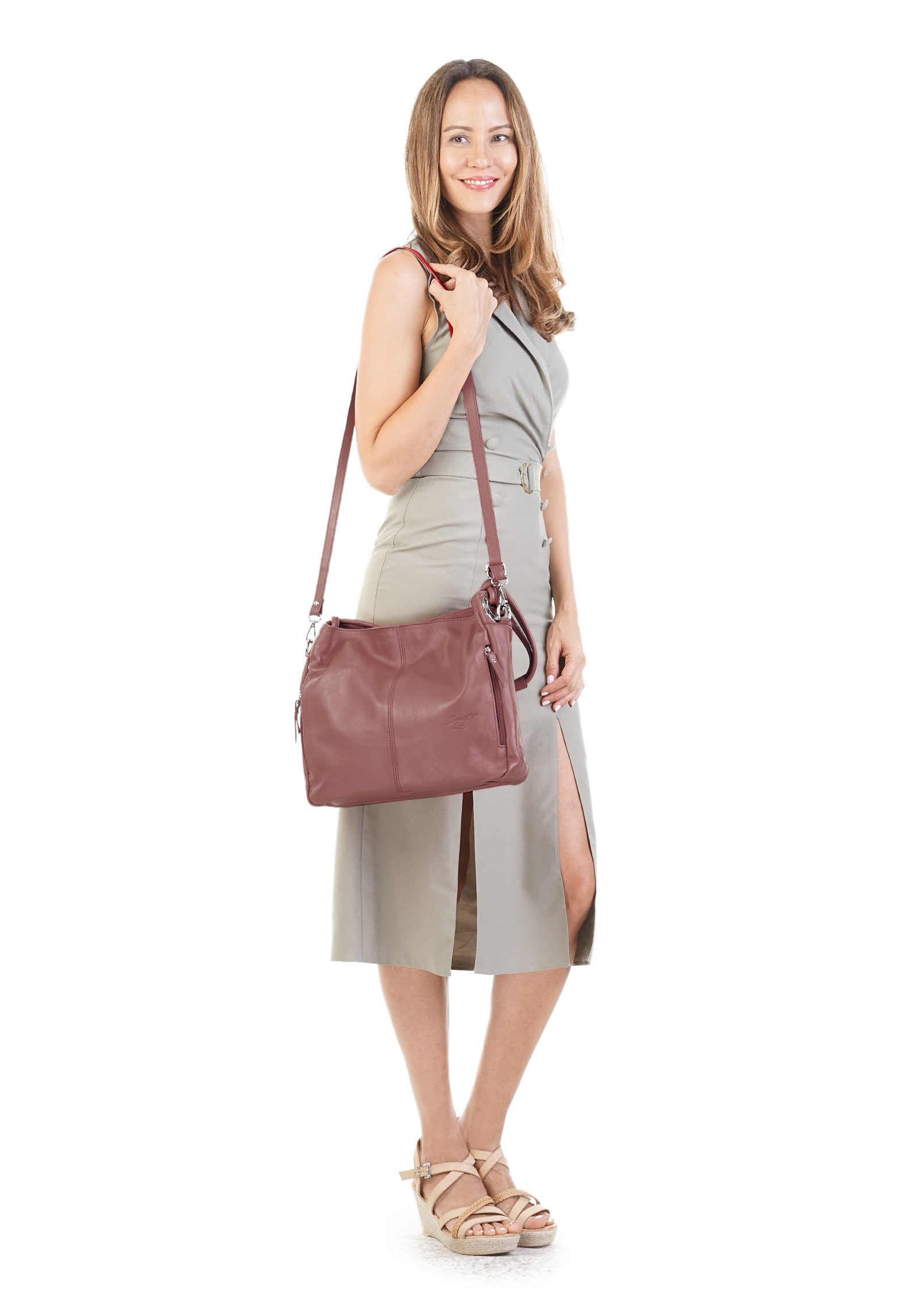Samantha Look Shopper echt Leder, Made in Italy günstig online kaufen