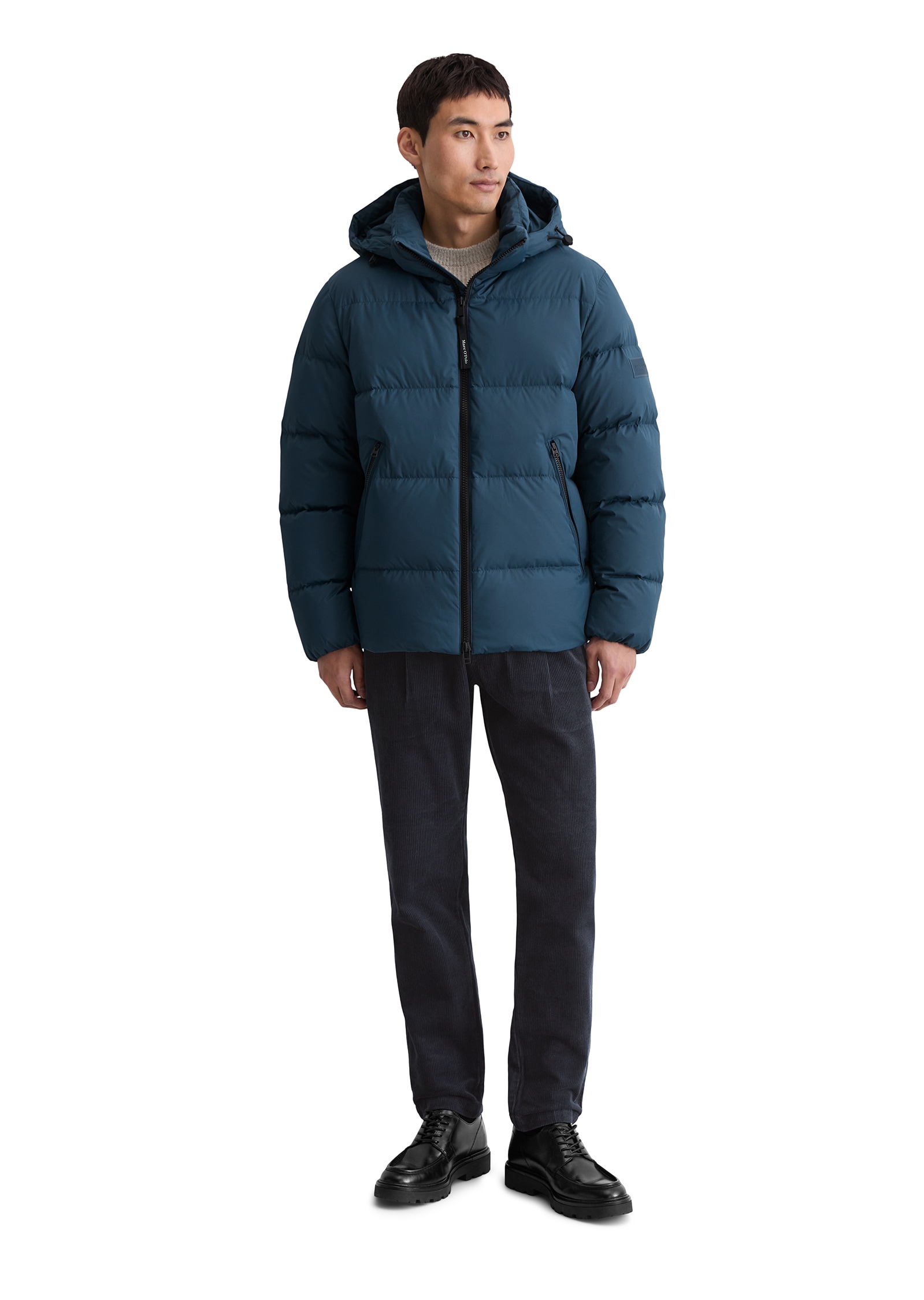 Marc O'Polo Daunenjacke, mit Kapuze, mit 2-Wege-Zipper und abnehmbarer Kapuze