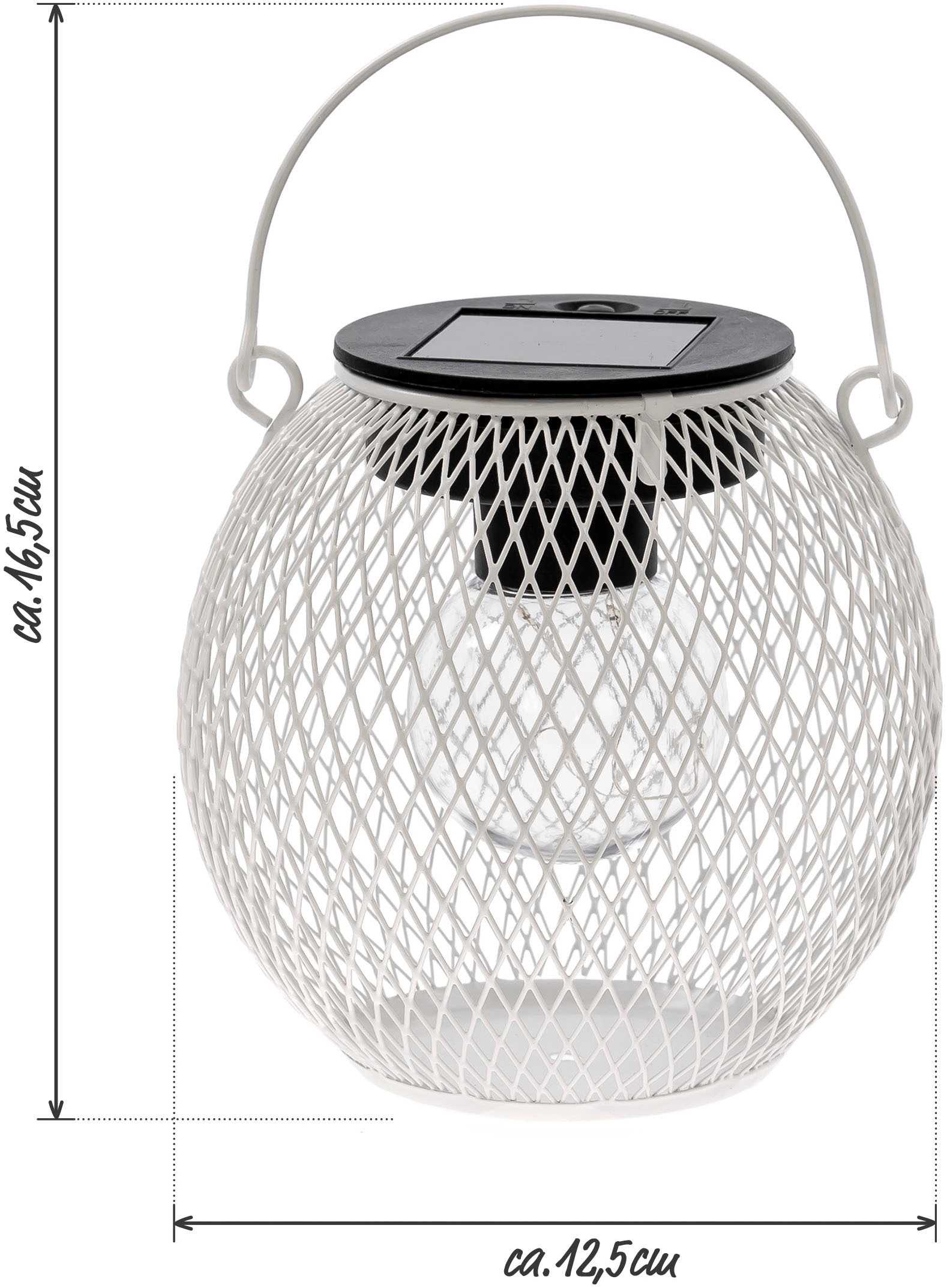 my home LED Solarleuchte »Aislinn, LED-Metalllaterne, 3er Set«, Leuchtmittel LED-Modul | LED fest integriert, einzeln positionierbar