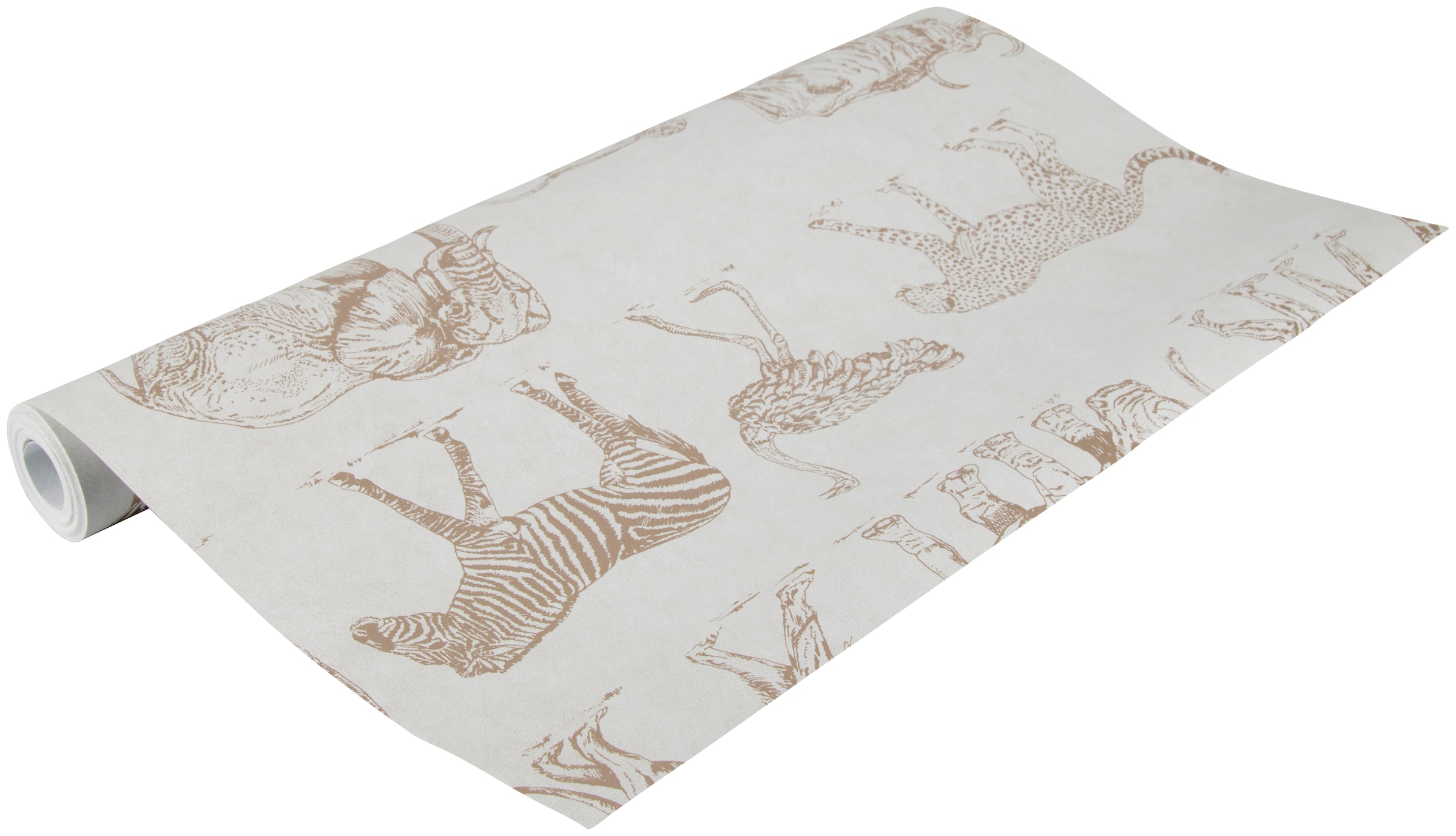 Art for the home Vliestapete »Safari«, animal print, Beige - 10mx53cm