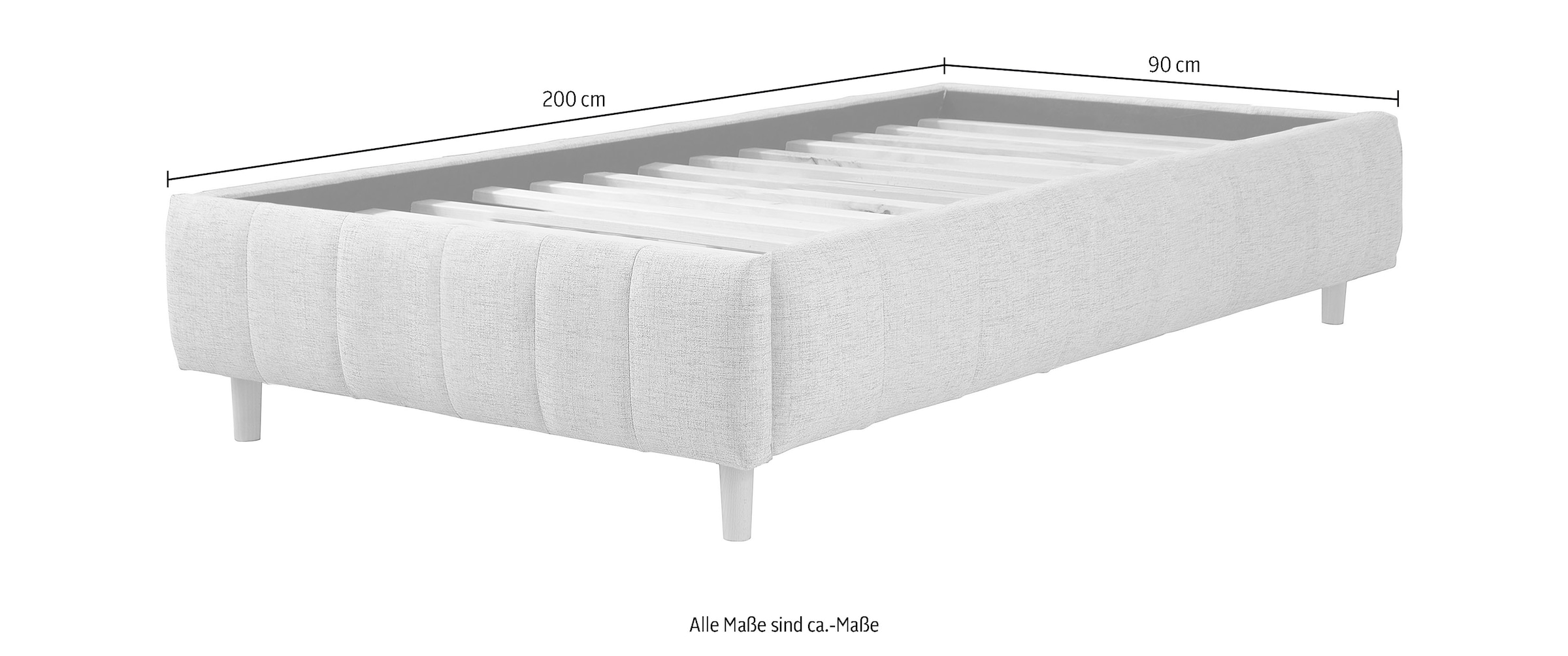 Home affaire Polsterbett "Tarje" in 5 Breiten, auch in Überlänge 220 cm, incl. Roll-Lattenrost