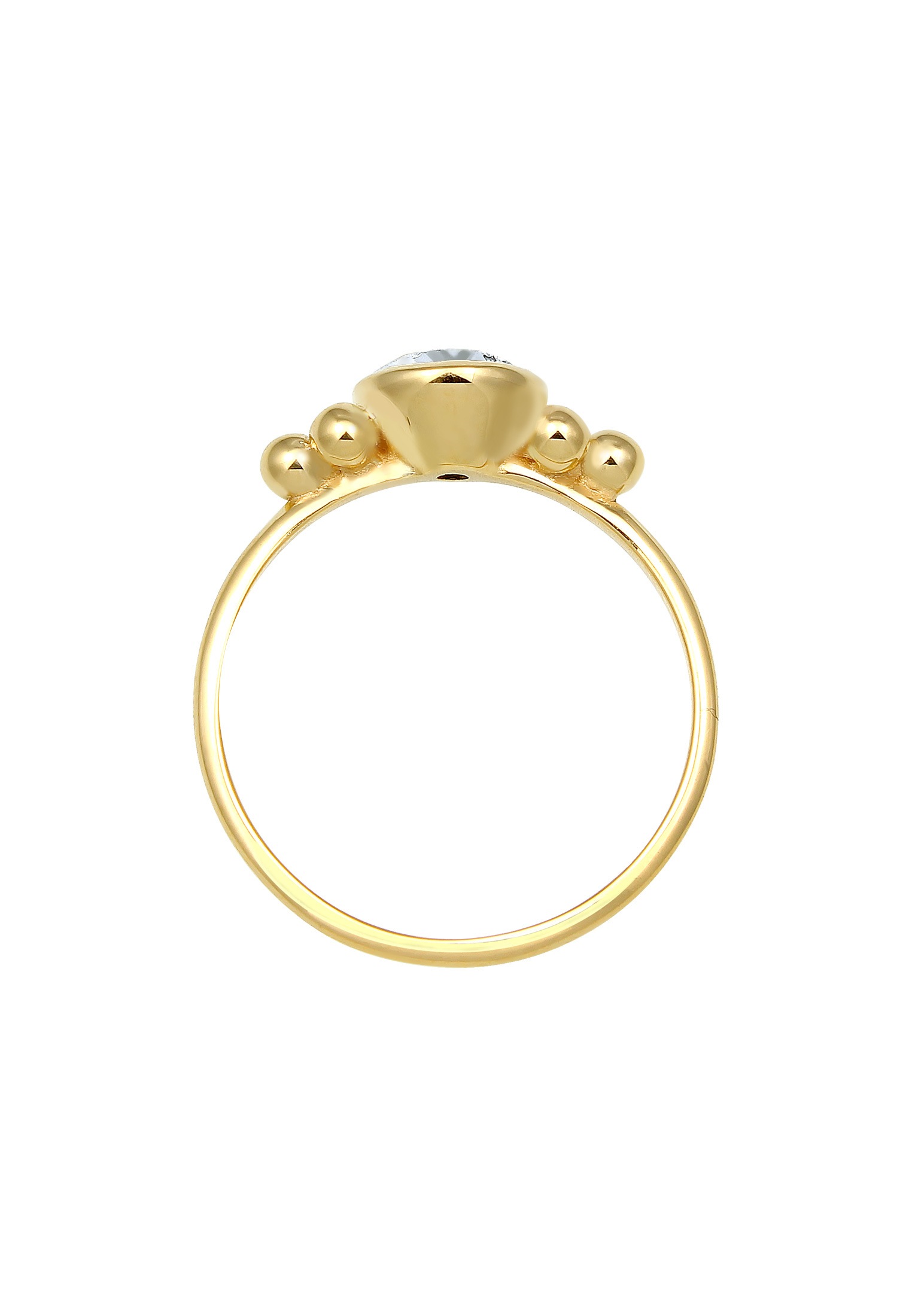 Elli Premium Fingerring »Verlobungsring Kugeln Topas Edelstein 375 Gelbgold«