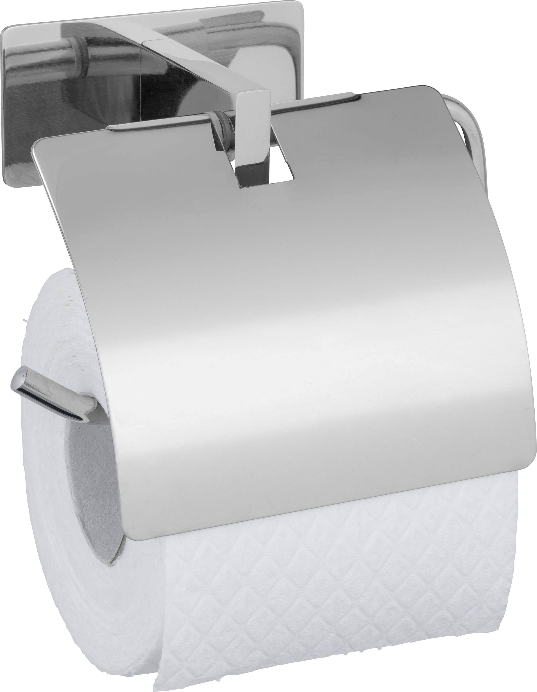 WENKO Toilettenpapierhalter »Turbo-Loc® Genova Shine«, Befestigen ohne bohren