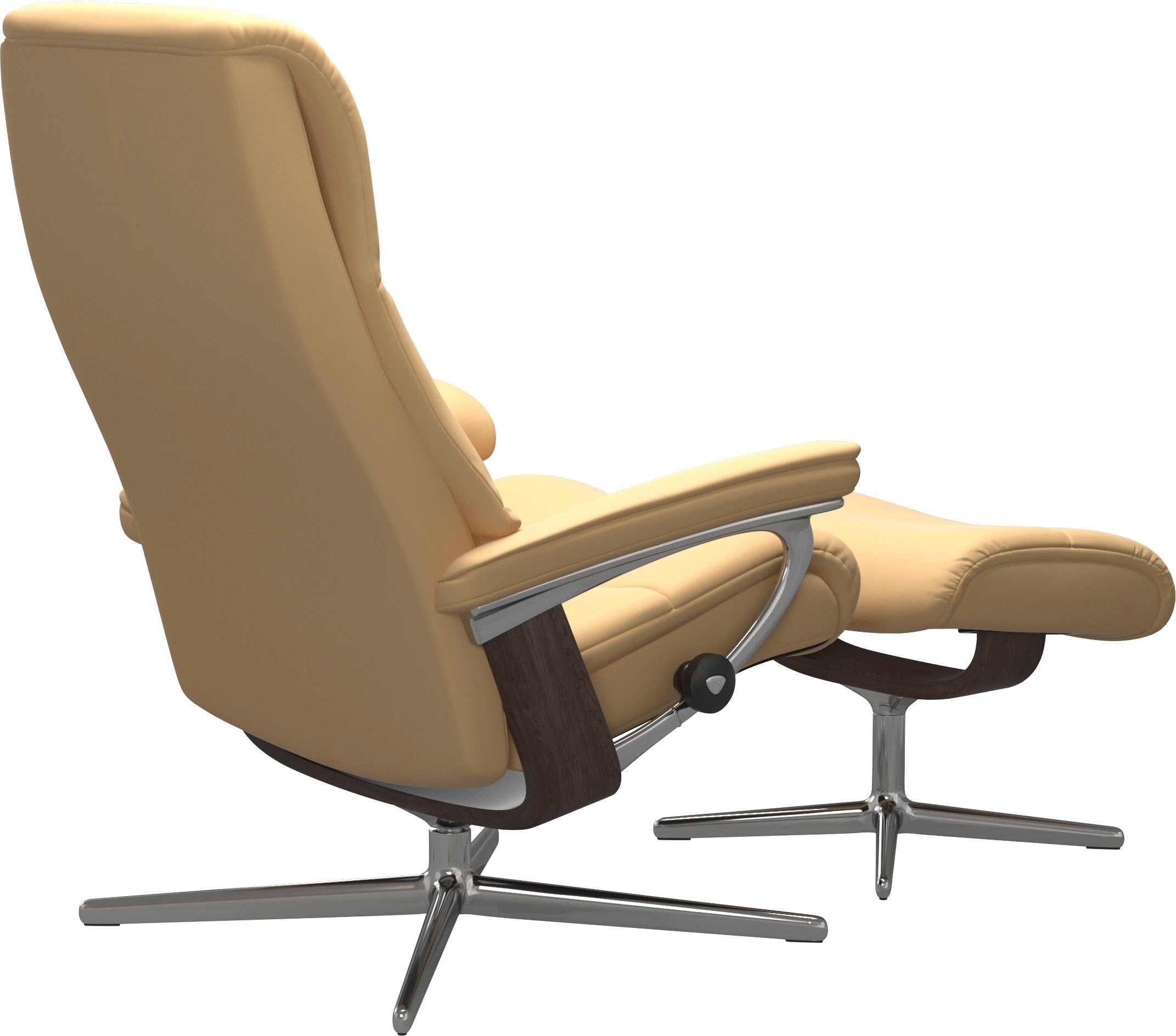 Thumbnail - Stressless "View" Set, Relaxsessel mit Hocker, mit Hocker, mit Cross Base, Größe S, M & L, Holzakzent Wenge
