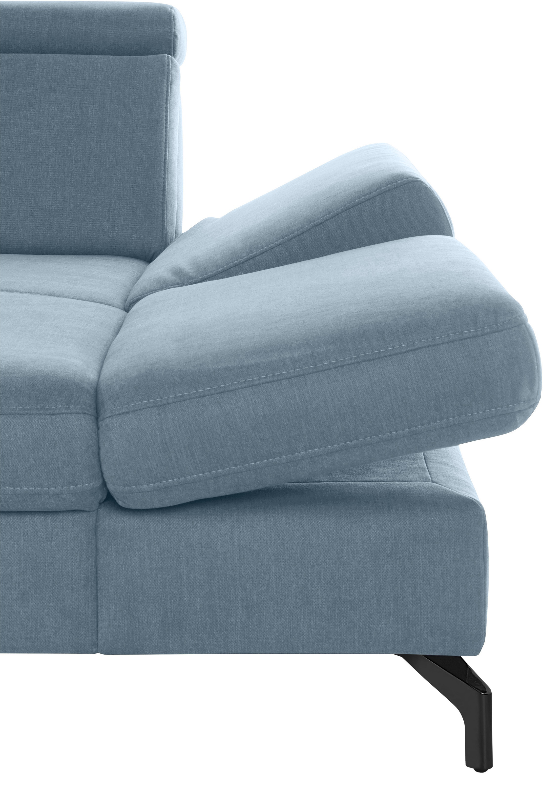 sit&more Wohnlandschaft »Brisbane U-Form«, Fußhöhe 12 cm, inklusive Sitztiefen-, Armteil- und Kopfteilverstellung