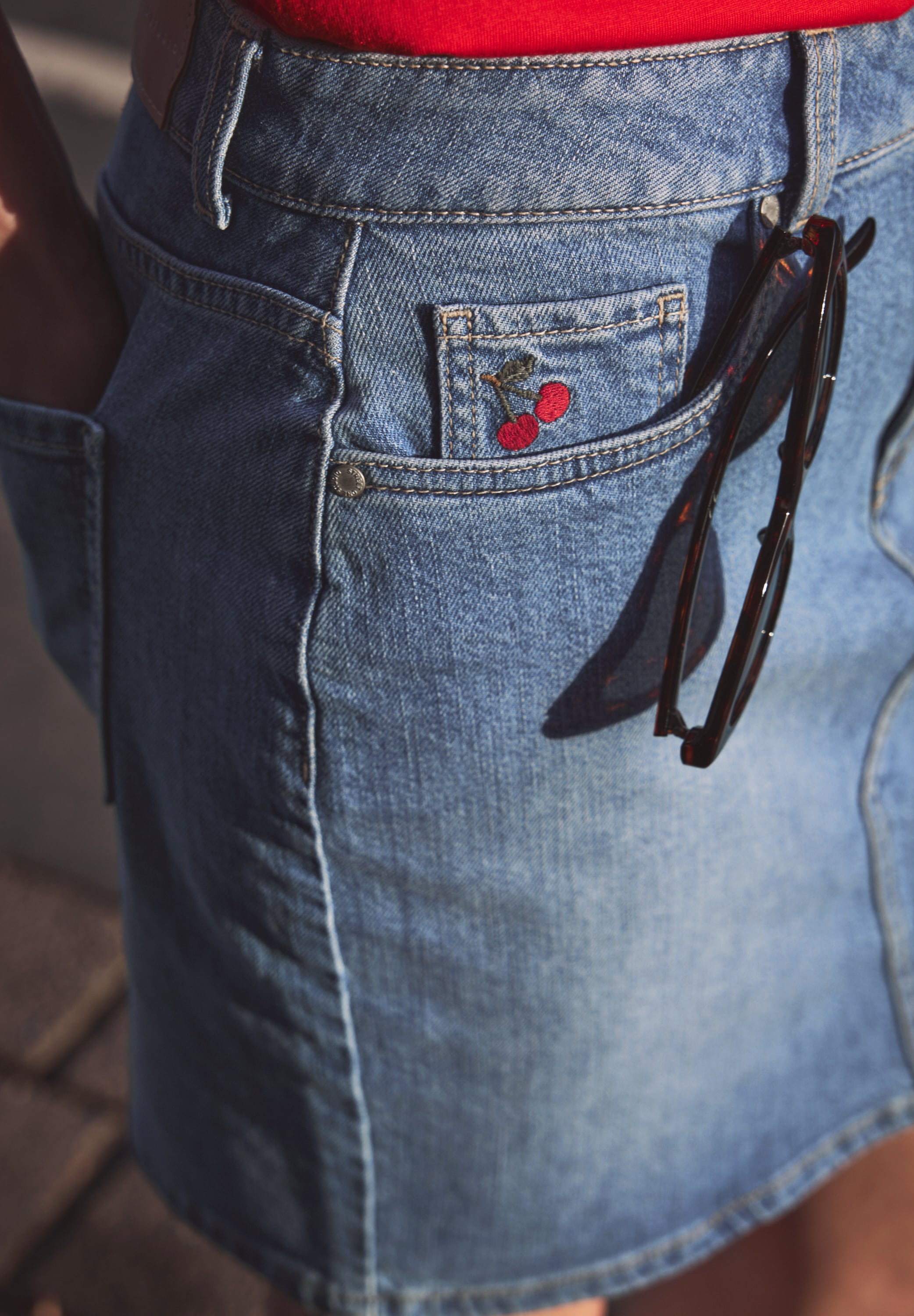 STREET ONE STUDIO Jeansrock aus Baumwolle mit Stretchanteil günstig online kaufen