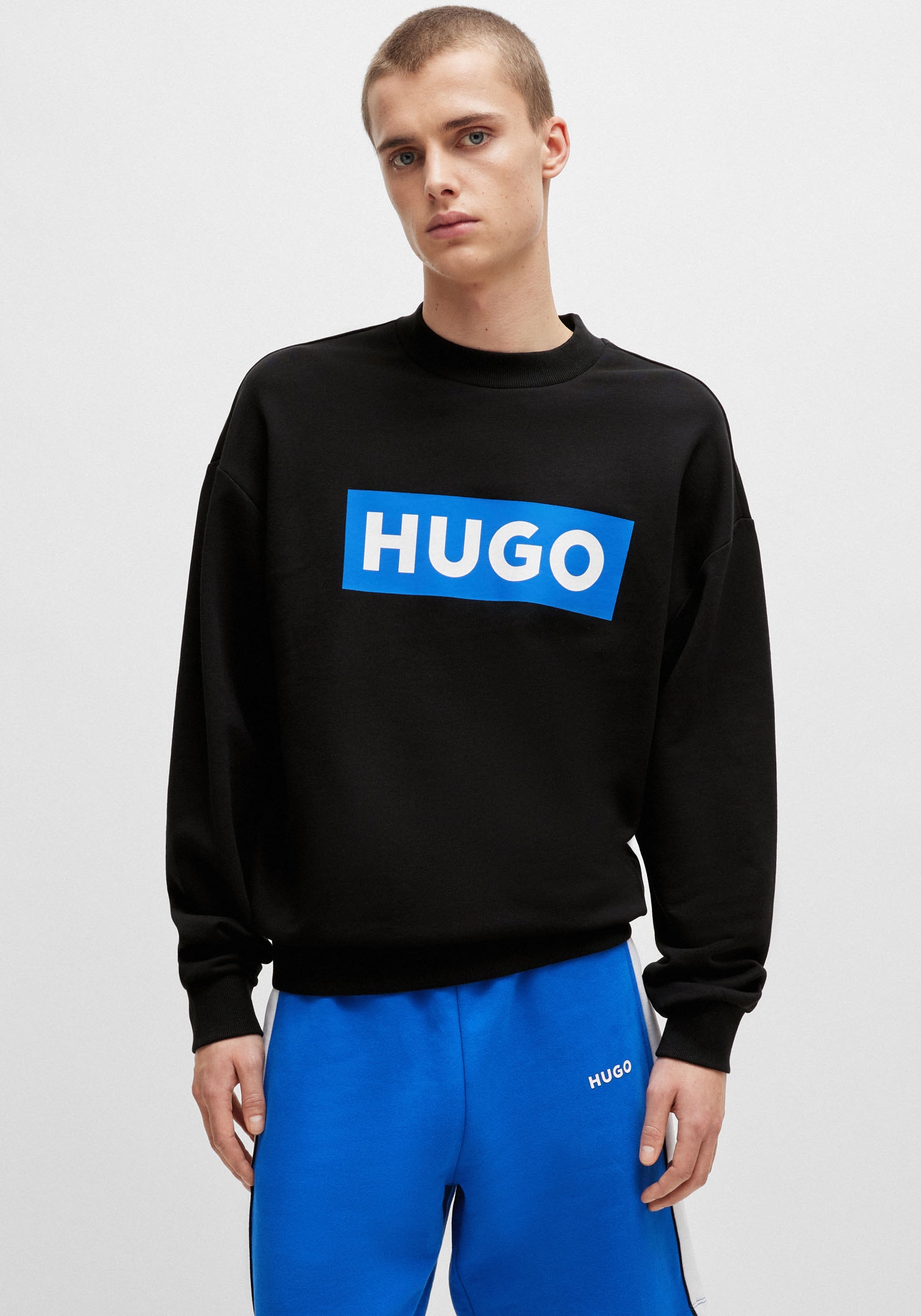 HUGO Blue Sweatshirt "Niero", mit Logo-Druck günstig online kaufen