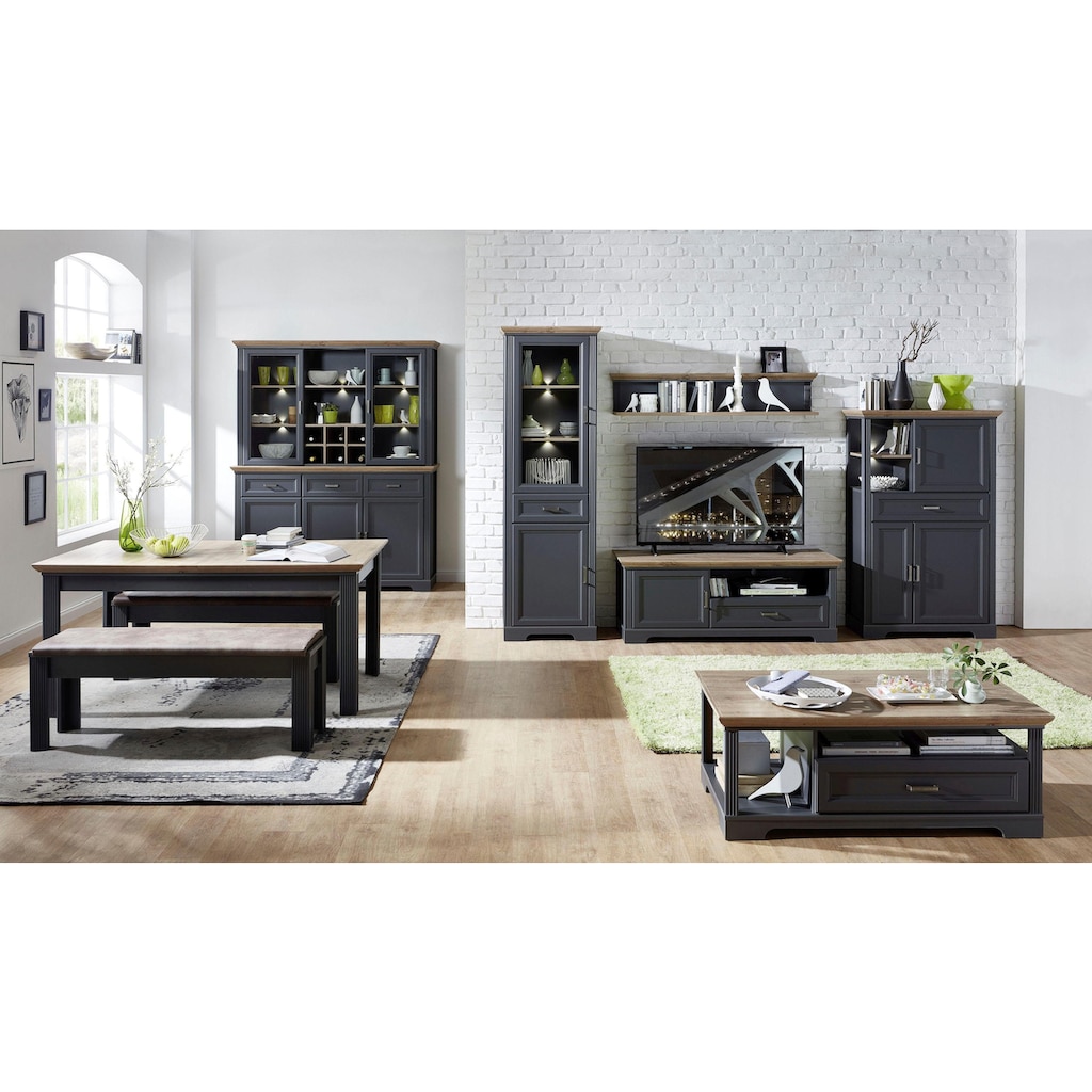 Innostyle Sideboard »Jasmin«, Breite 166 cm, 3 Holztüren, 3 Schubkästen