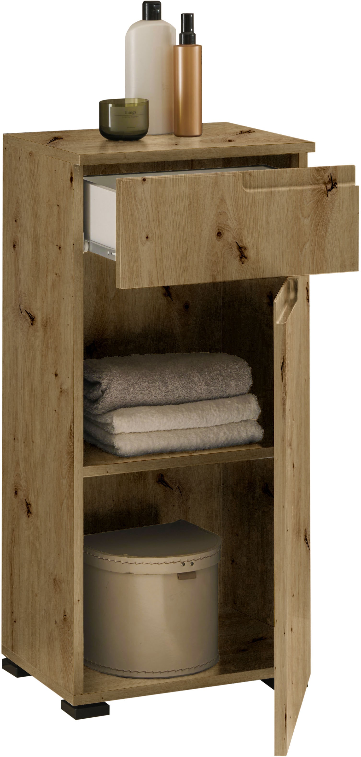 BASIC by Balculina Midischrank »Spice, Badezimmerschrank BxTxH 40x85x32 cm«, (1 St.), Breite 40 cm, Griffmulden