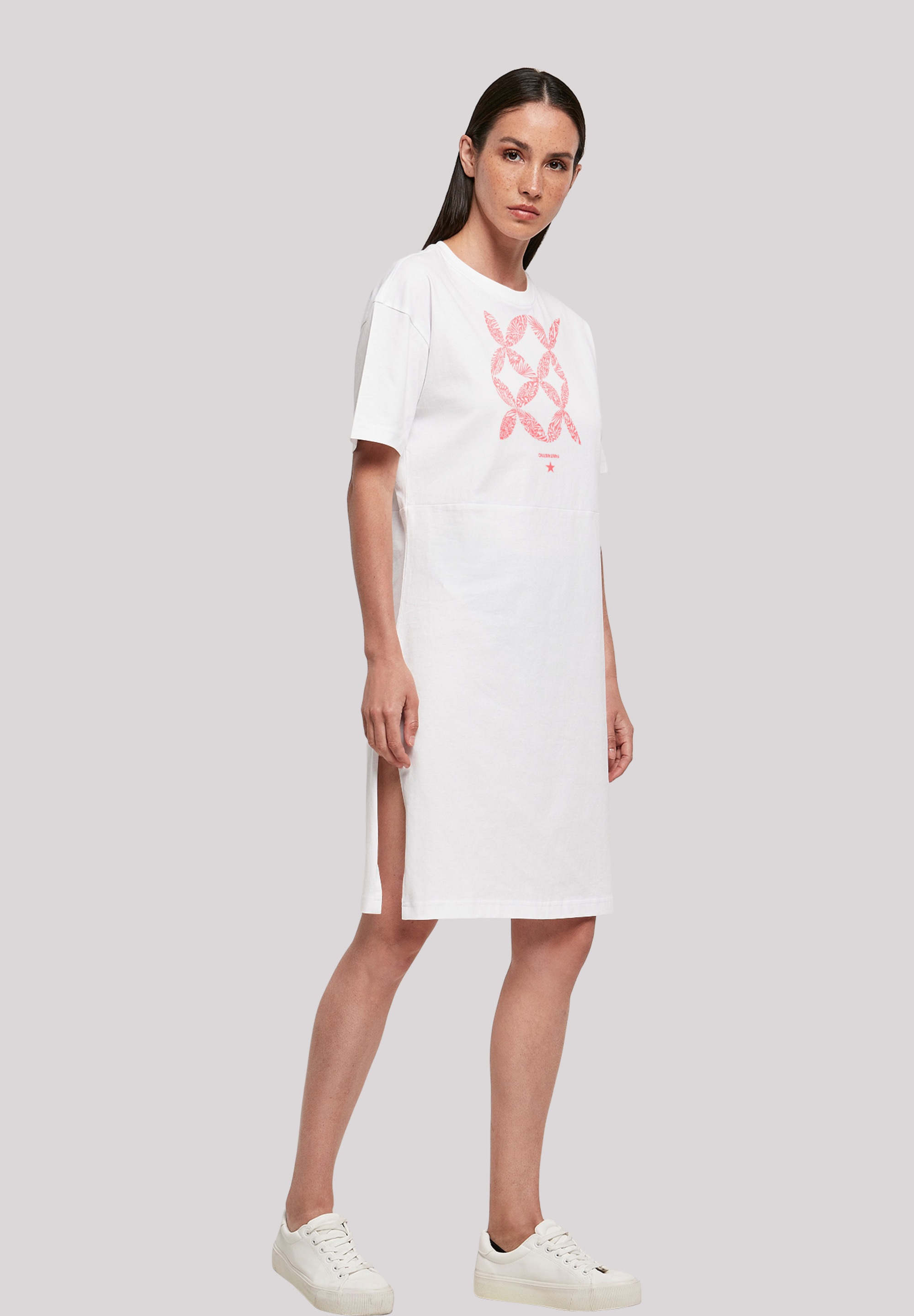 F4NT4STIC Shirtkleid »Blumenmuster Coral«, Print
