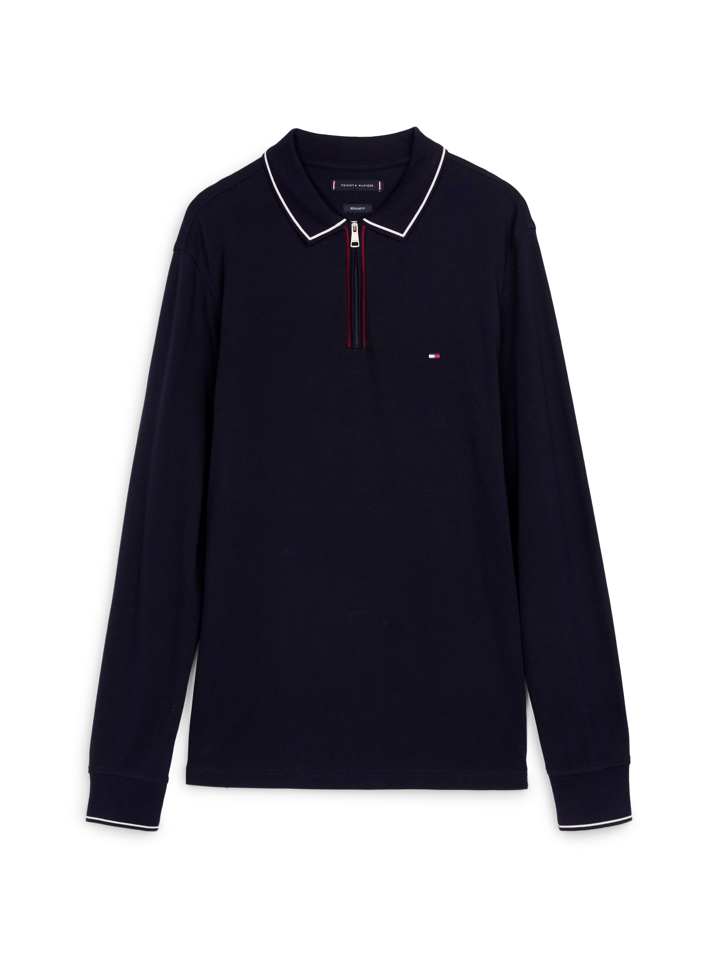 Tommy Hilfiger Langarm-Poloshirt »LS ZIP RWB DETAIL REG POLO«