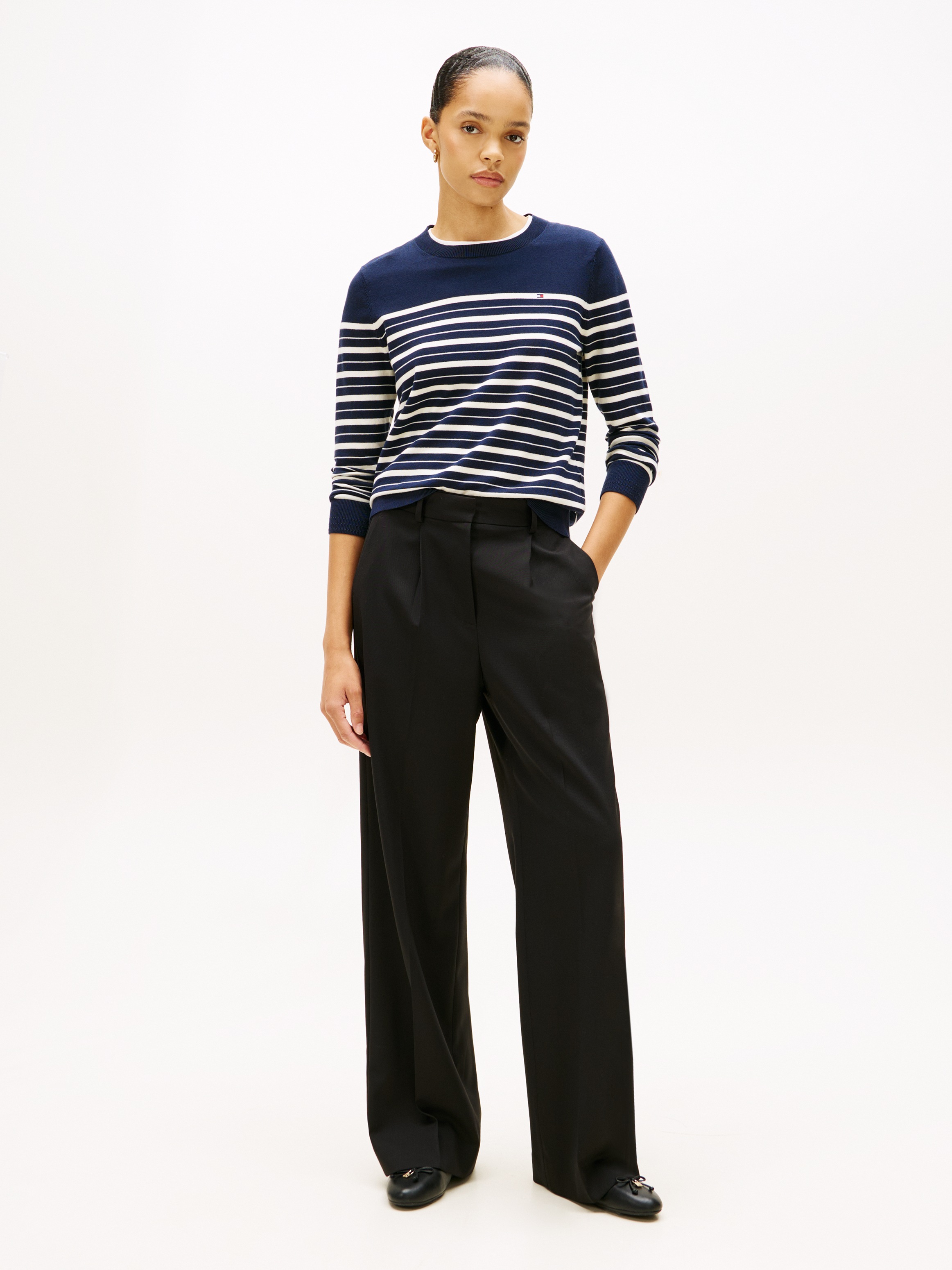 Thumbnail - Tommy Hilfiger Rundhalspullover "CO JERSEY STITCH LS C-NK SWT"