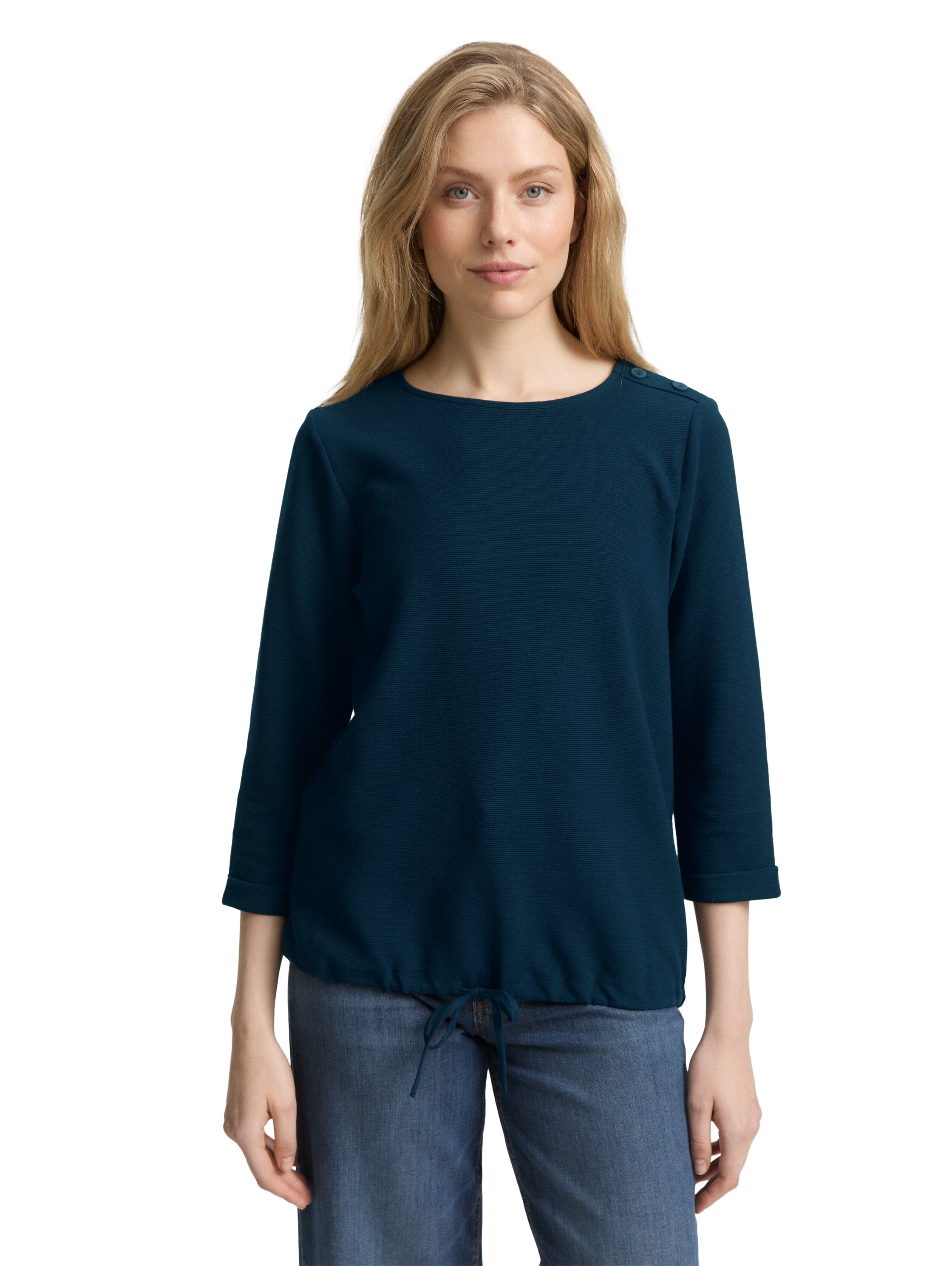 TOM TAILOR Langarmshirt, mit Knöpfen an der Schulter günstig online kaufen