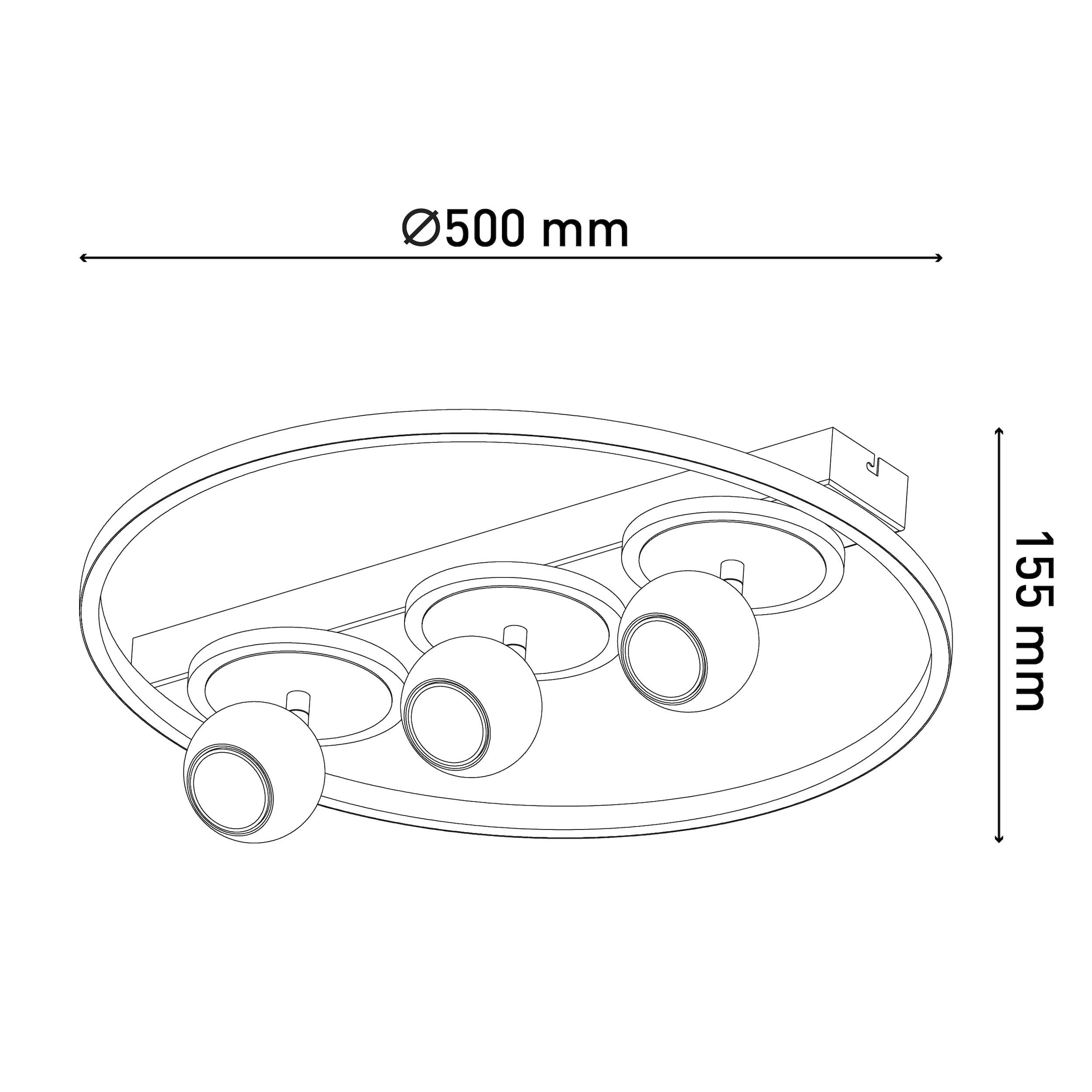 näve Deckenleuchte »3er-Spot LED "Ronda"«, 3 flammig, Leuchtmittel GU10 | LED fest integriert, modernes design. Helles Licht.