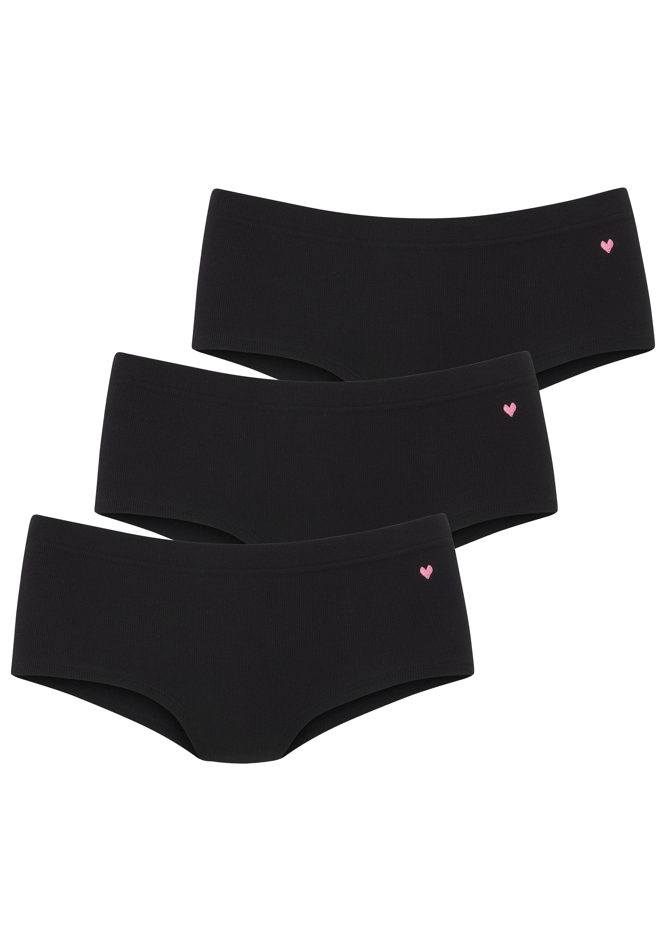 LASCANA Hüftpanty 3er Pack, in elastischer Rippen-Qualität günstig online kaufen