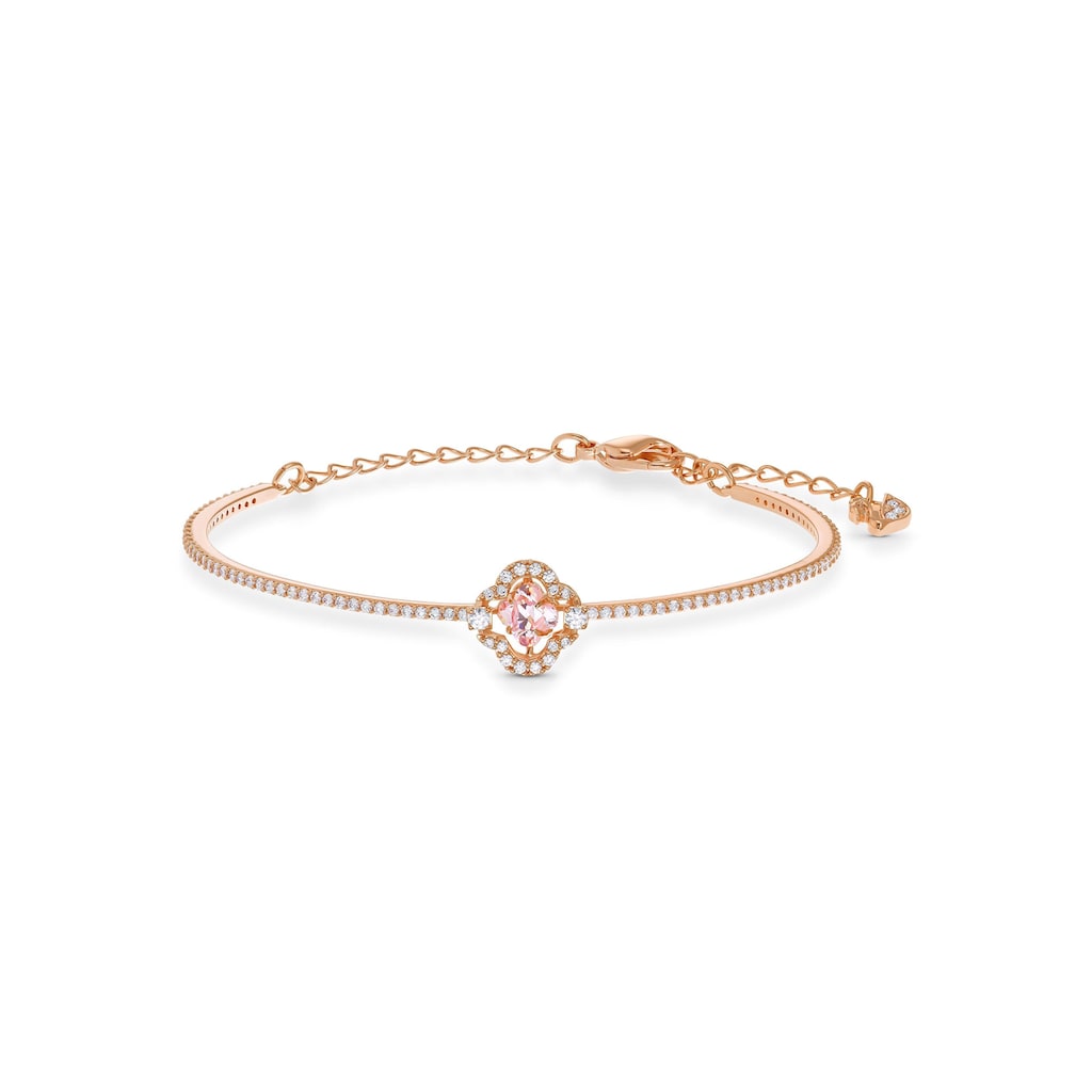 Swarovski Armreif »Glücksklee, Sparkling Dance, rosa, Rosé vergoldet, 5516476«