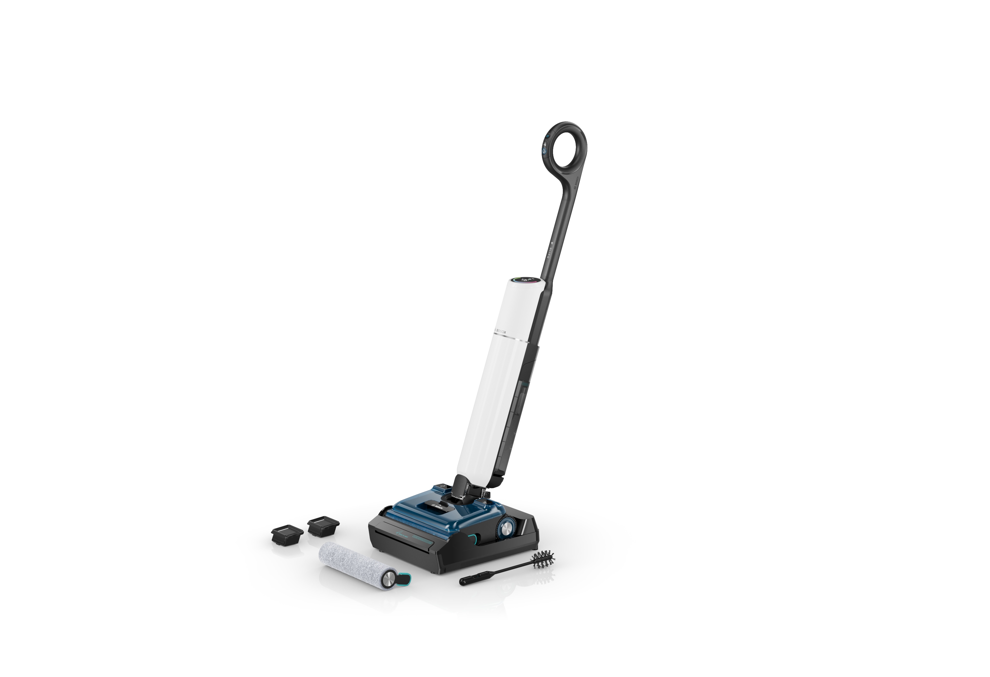 BOSCH Nass-Trocken-Sauger "OneFlow Serie 4 BHF41WM/BHF41WS, Selbstreinigung, 24.000 PA Saugkraft" Anti-Haarverwicklung, LED-Licht, Schnelltrocknung, 40 min Akku / 150m²