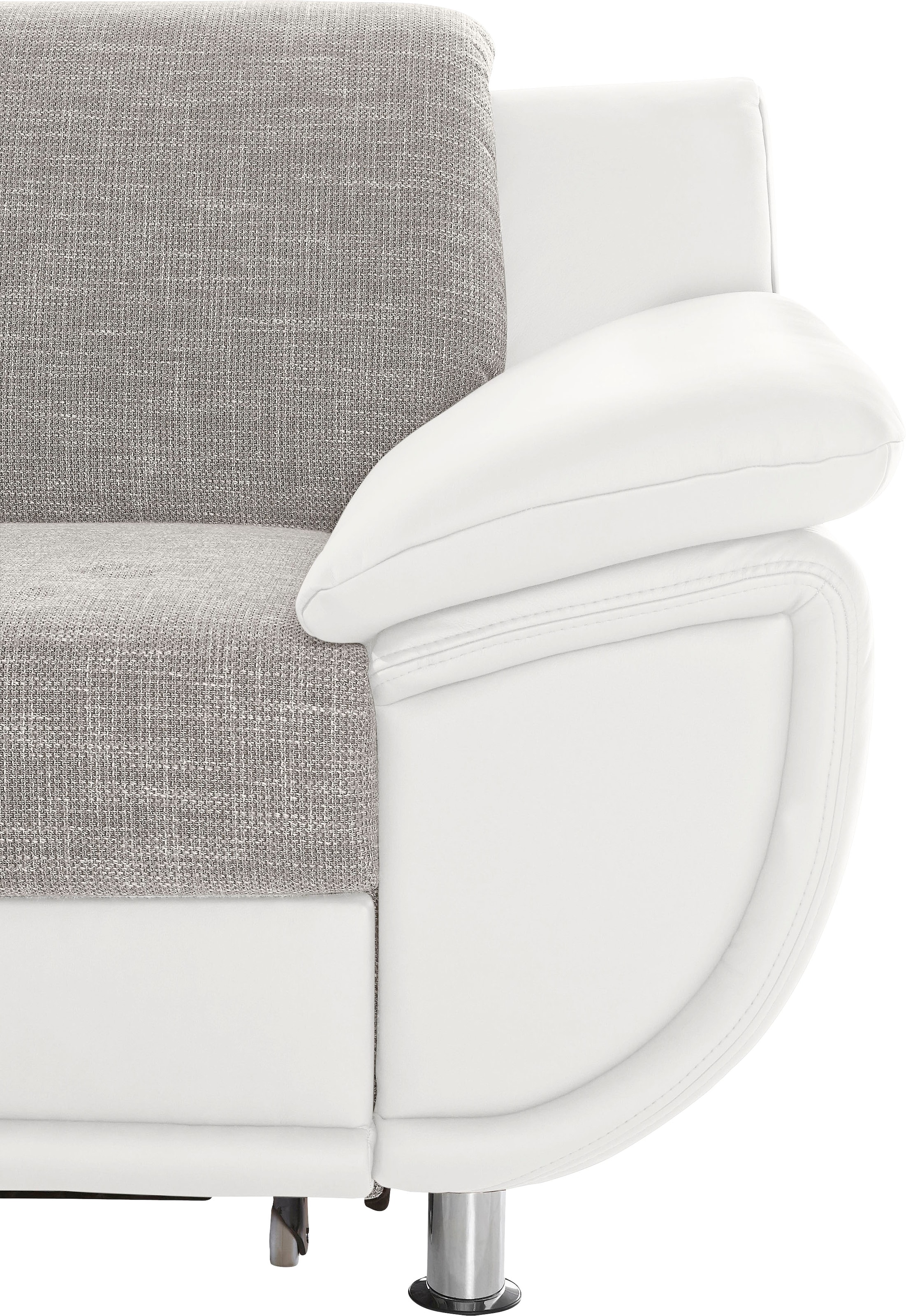 TRENDMANUFAKTUR Wohnlandschaft »Rondo 3, zeitlos und modern, im Materialmix, U-Form«, wahlweise für mehr Komfort mit Federkern, wahlweise mit Bettfunktion
