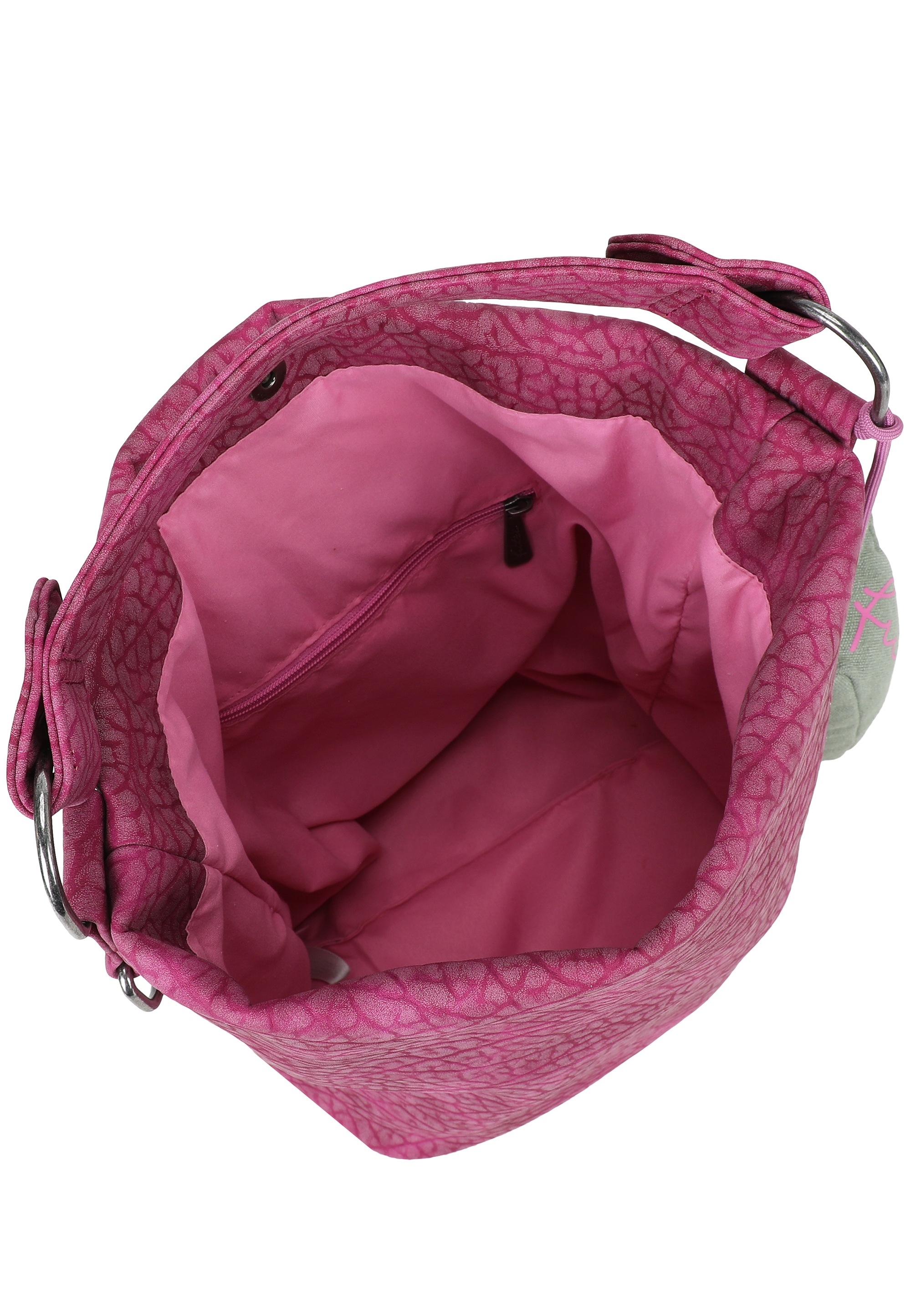 Fritzi aus Preußen Schultertasche »Ella Hobo« mit tollem Anhänger und kerniger Materialstruktur