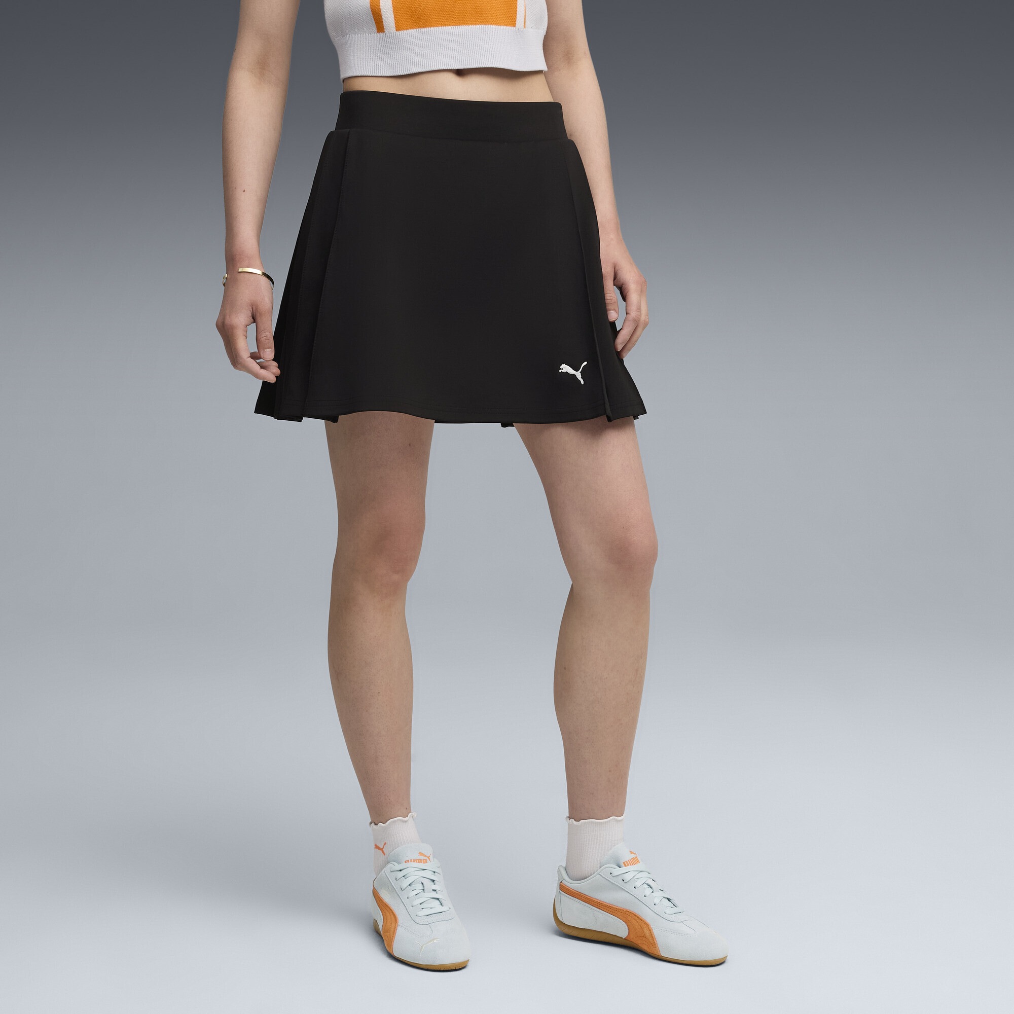 PUMA Jerseyrock »Wardrobe Essentials Faltenrock Damen«