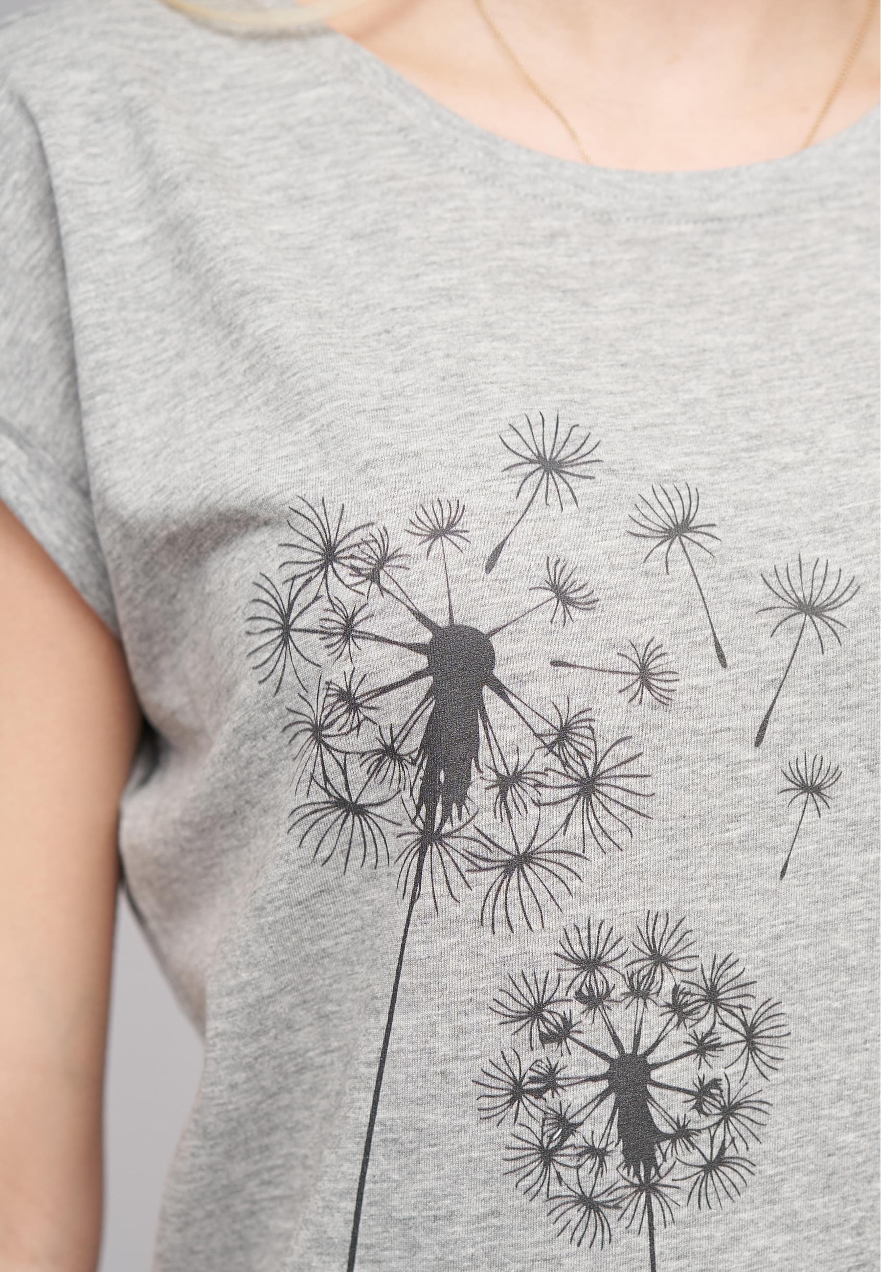 CLOUD 5IVE T-Shirt »CLOUD 5IVE Ladies 77 Pusteblume Grey Tee«, (1 tlg.)