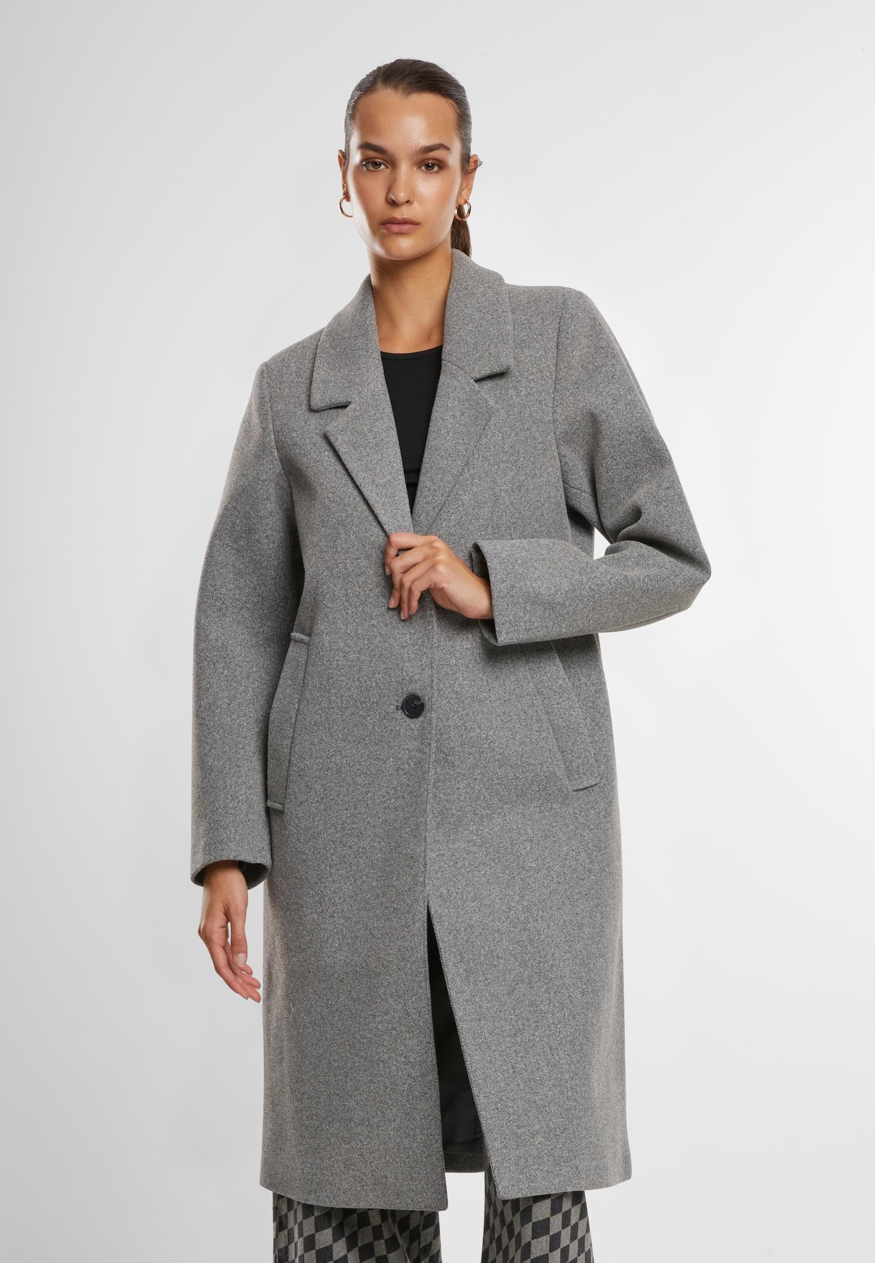 URBAN CLASSICS Winterjacke »Urban Classics Ladies Basic Coat«, (1 St.), ohne Kapuze