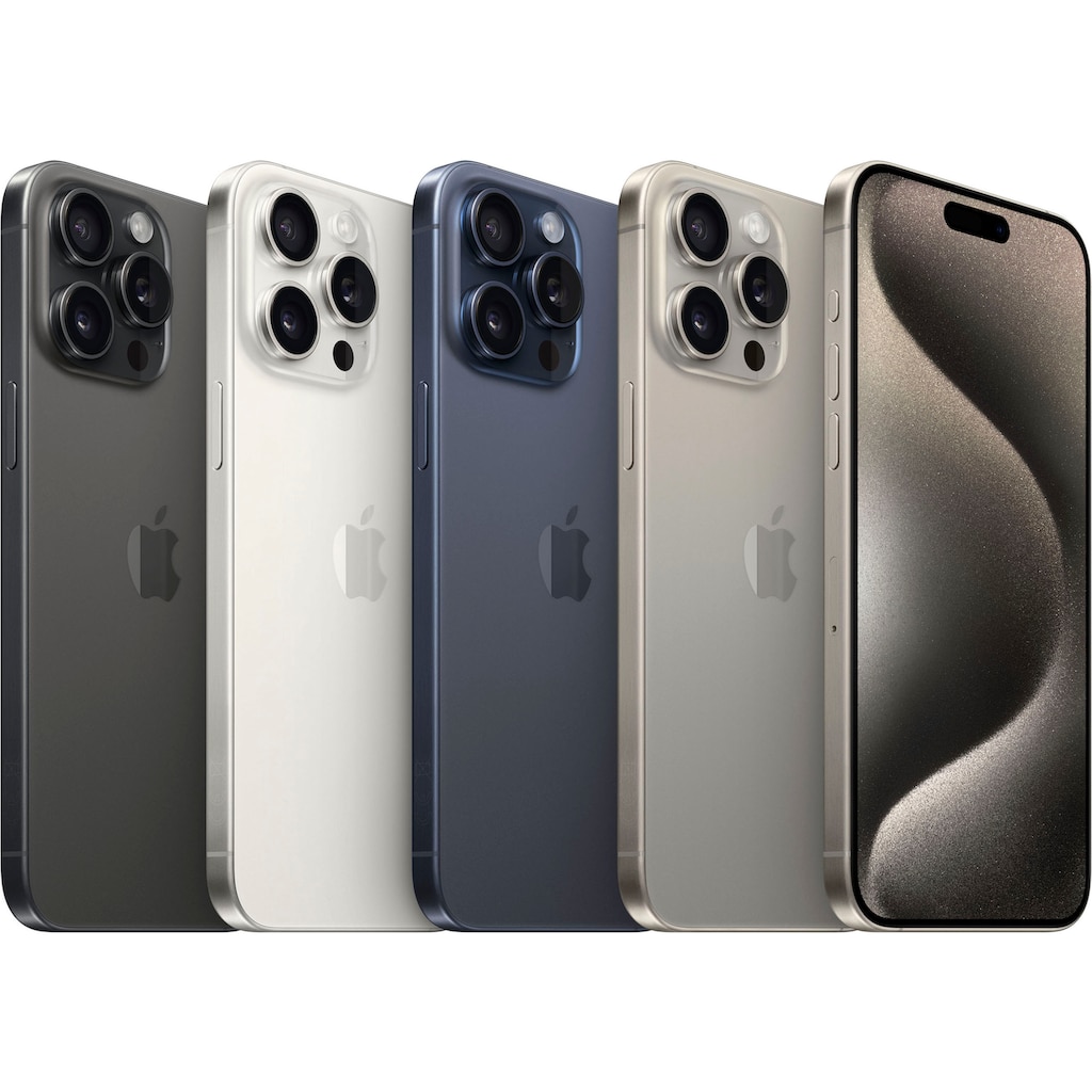 Apple Smartphone »iPhone 15 Pro Max 512GB«, Black Titanium, 17 cm/6,7 Zoll, 512 GB Speicherplatz, 48 MP Kamera