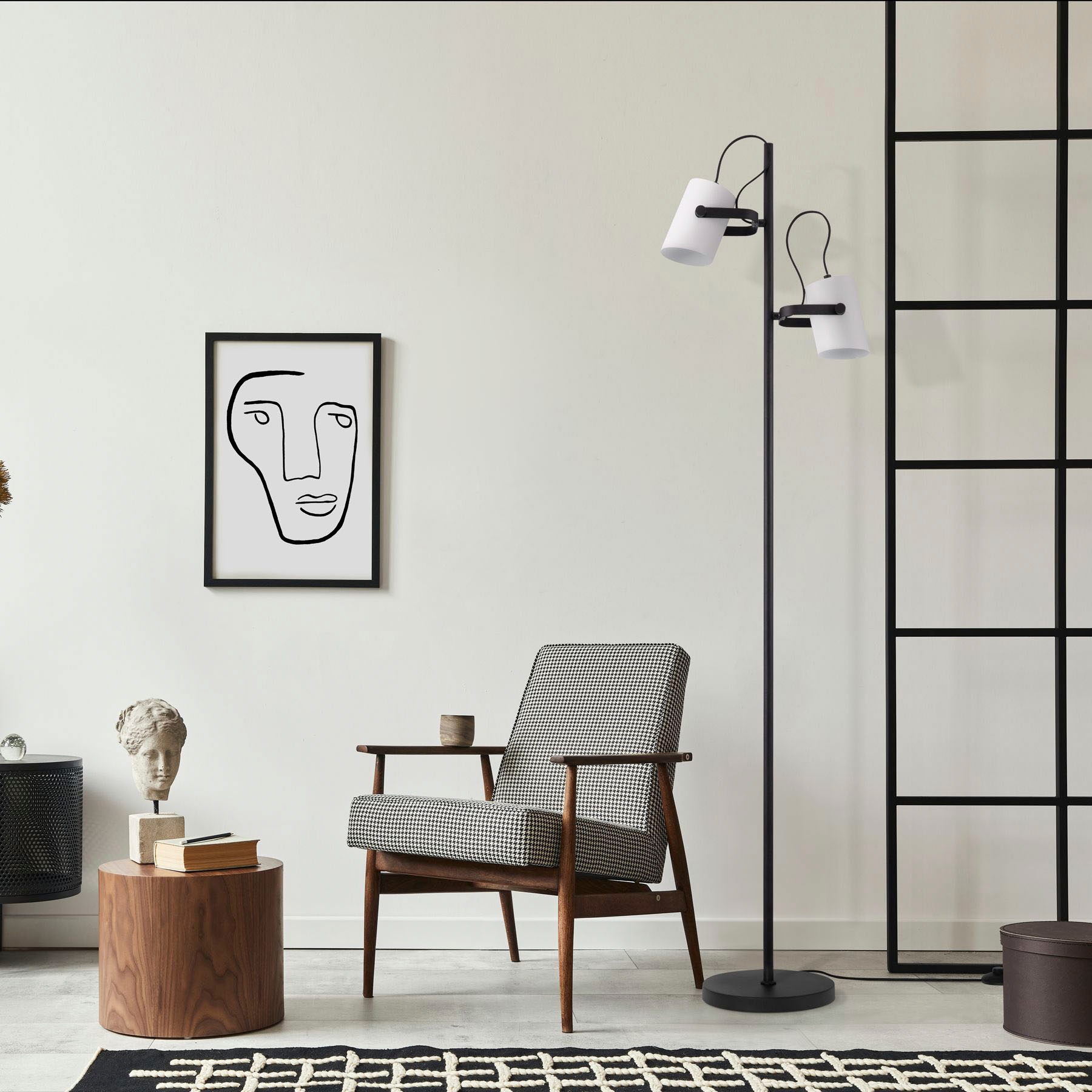 Paco Home Stehlampe »KARL« E27 mit kompatiblen Dimmer und Leuchtmittel