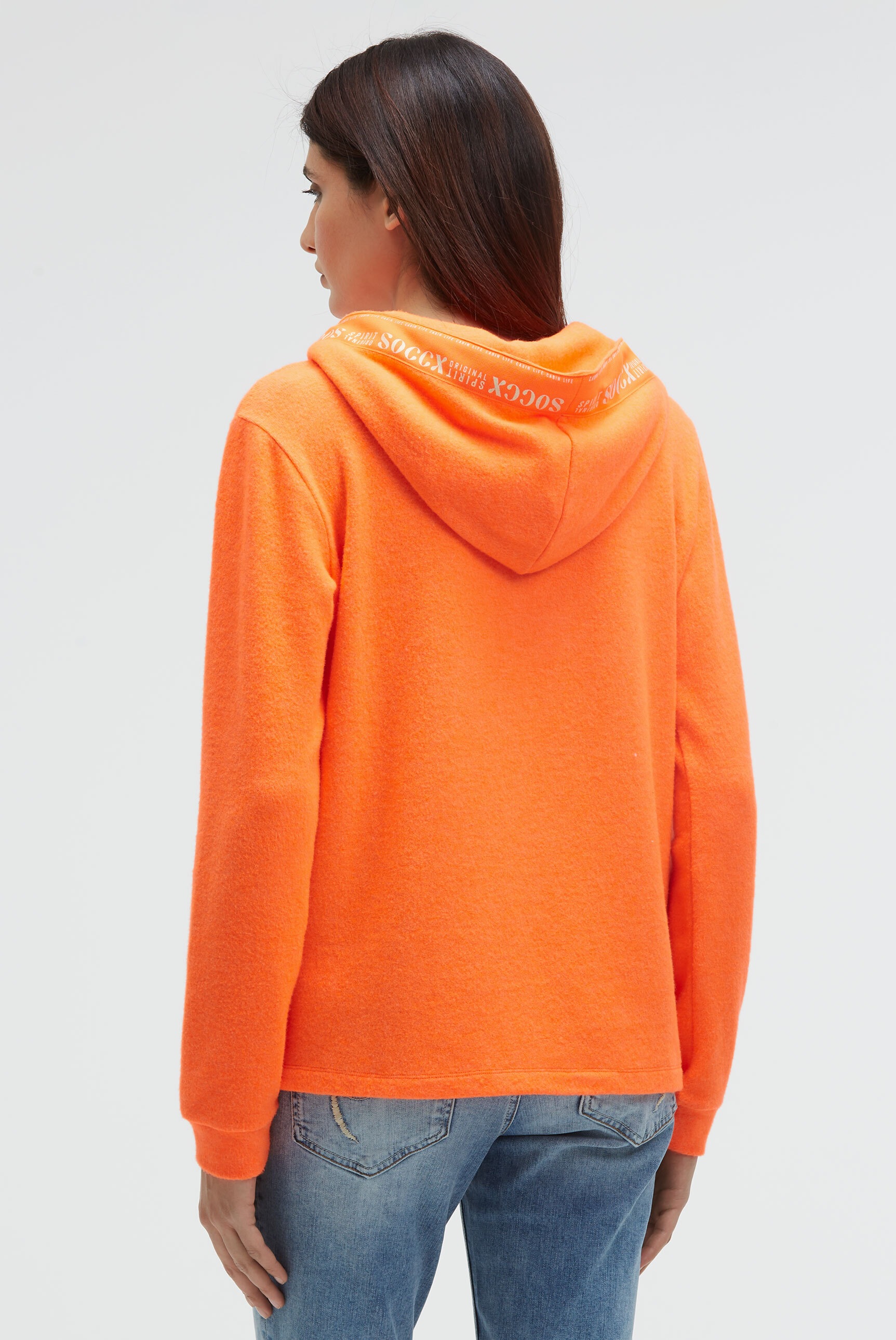 SOCCX Kapuzenpullover, aus Feinstrick