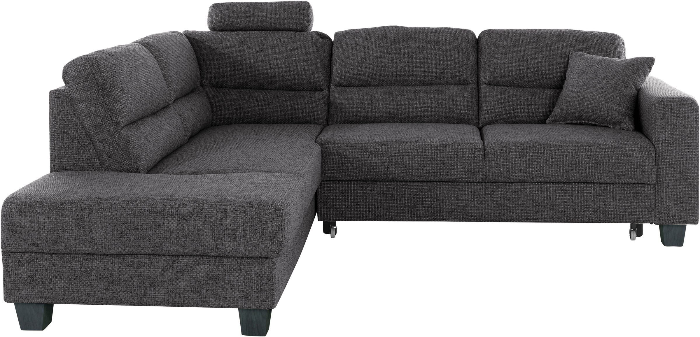 TRENDMANUFAKTUR Ecksofa »Chamber, zeitlos & elegant, bequem, L-Form«, inklusive einer Kopfstütze, wahlweise Schlaffunktion, B/T 203/245cm