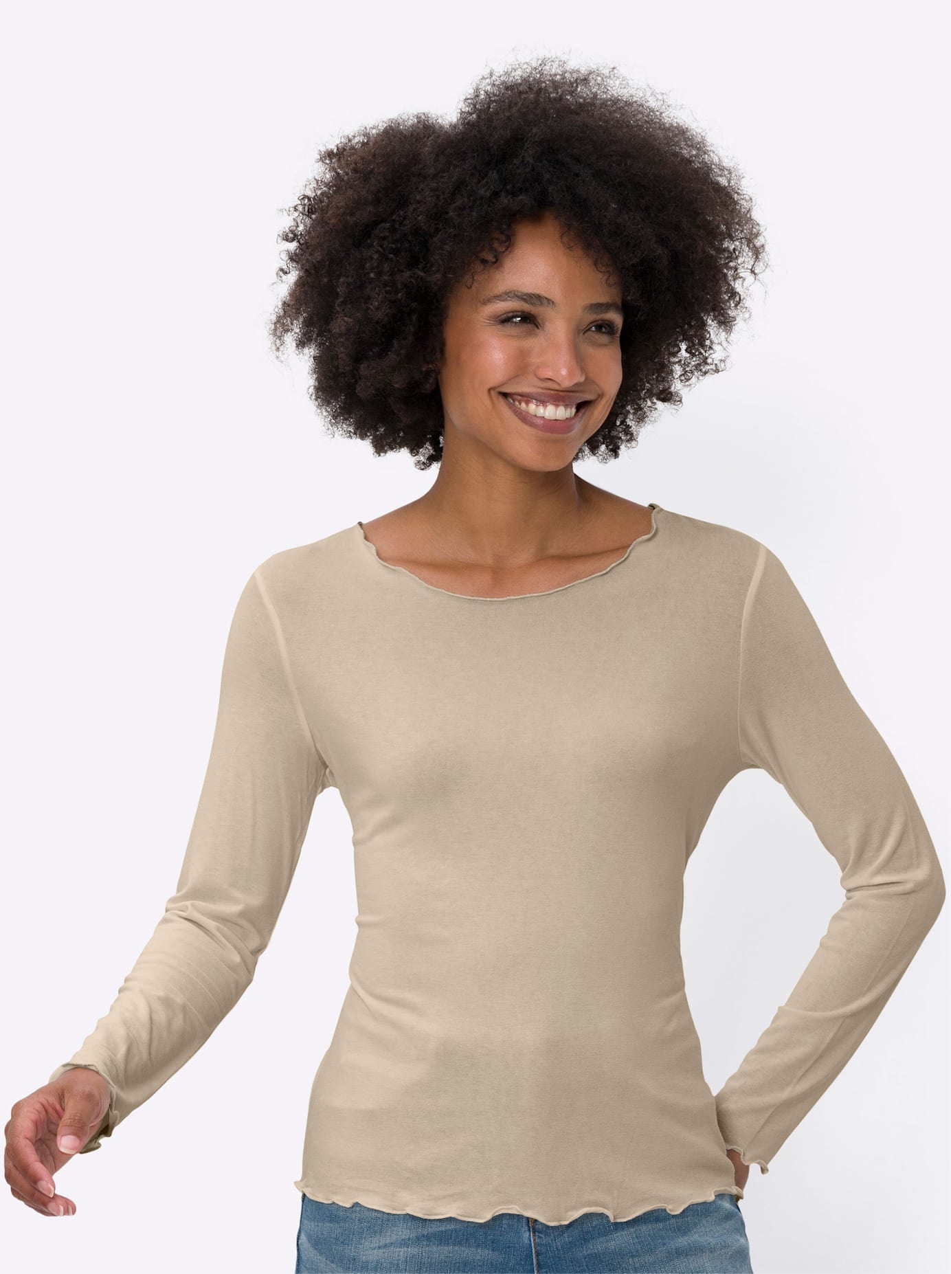 heine Langarmshirt "Doppelpack Shirts" 2 Stk. tlg. günstig online kaufen