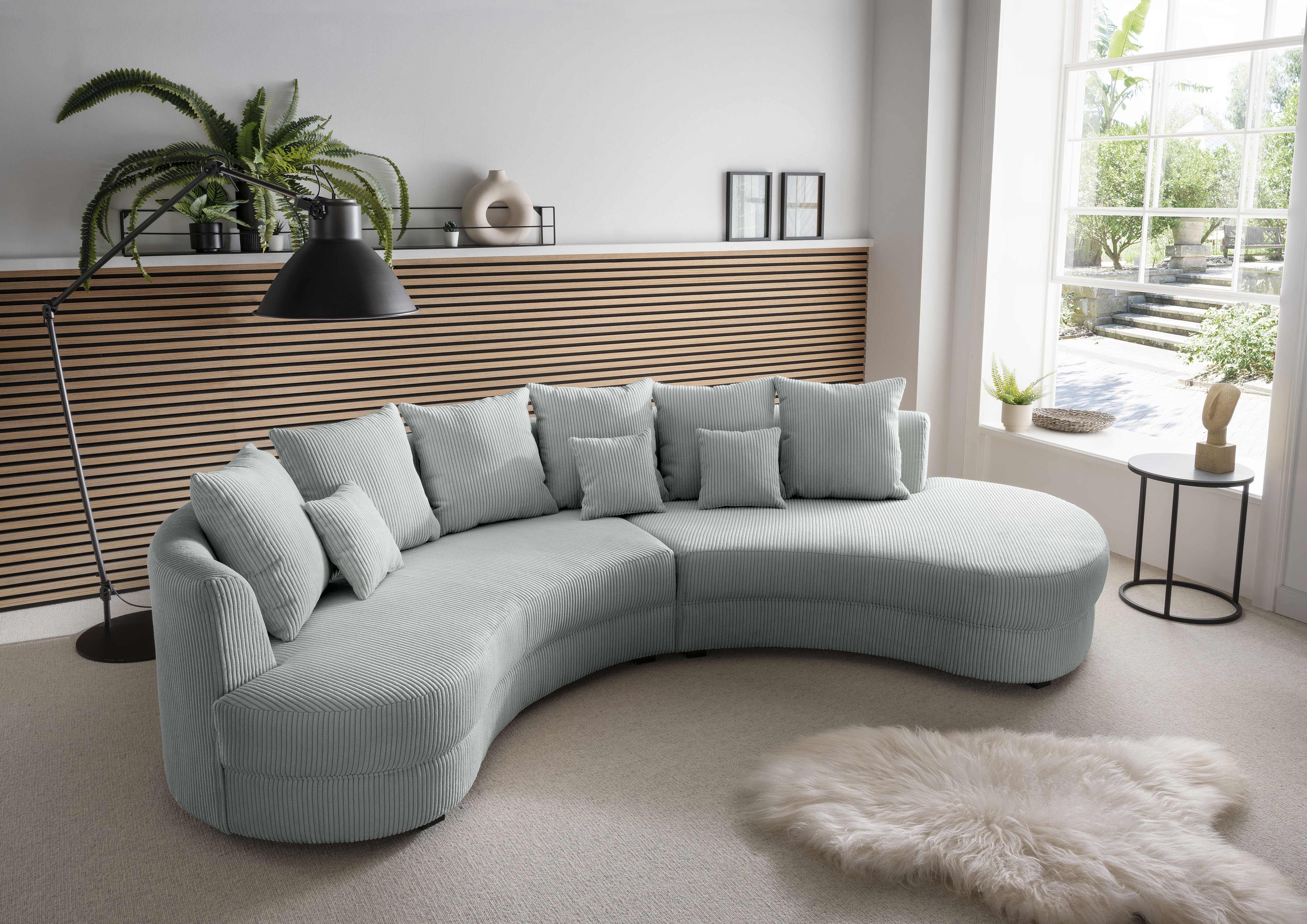 Home affaire Ecksofa "Lazio modern und bequem, schmale Armlehnen, tolle Detailverarbeitung" zwei verschiedene Fußfarben wählbar