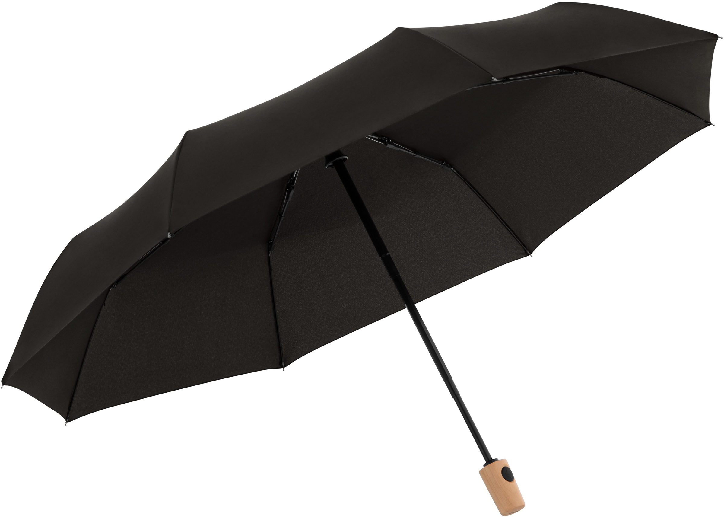 doppler® Taschenregenschirm kaufen aus Material aus Magic, Wald simple - »nature recyceltem schützt | black«, mit FSC®- weltweit Griff online BAUR