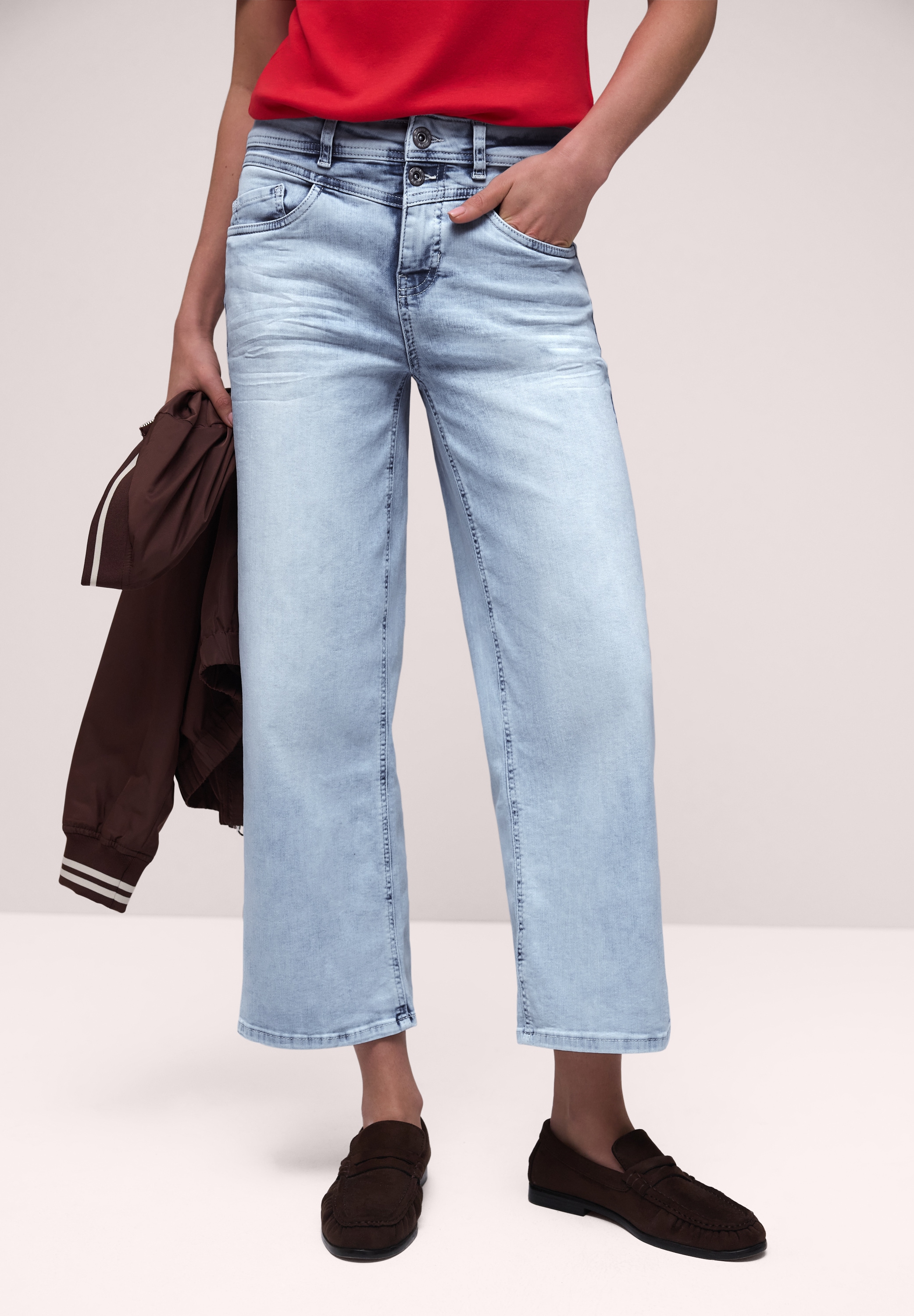 STREET ONE Loose-fit-Jeans High Waist