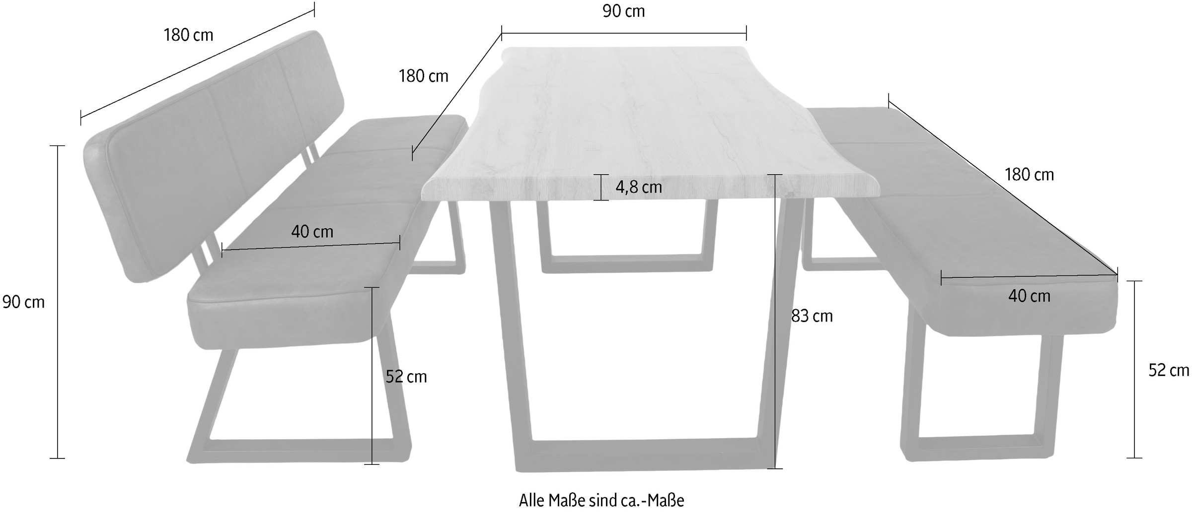 Duo Collection Essgruppe »Set Thea & Tara« 3 tlg. tlg. Taschenfederkern