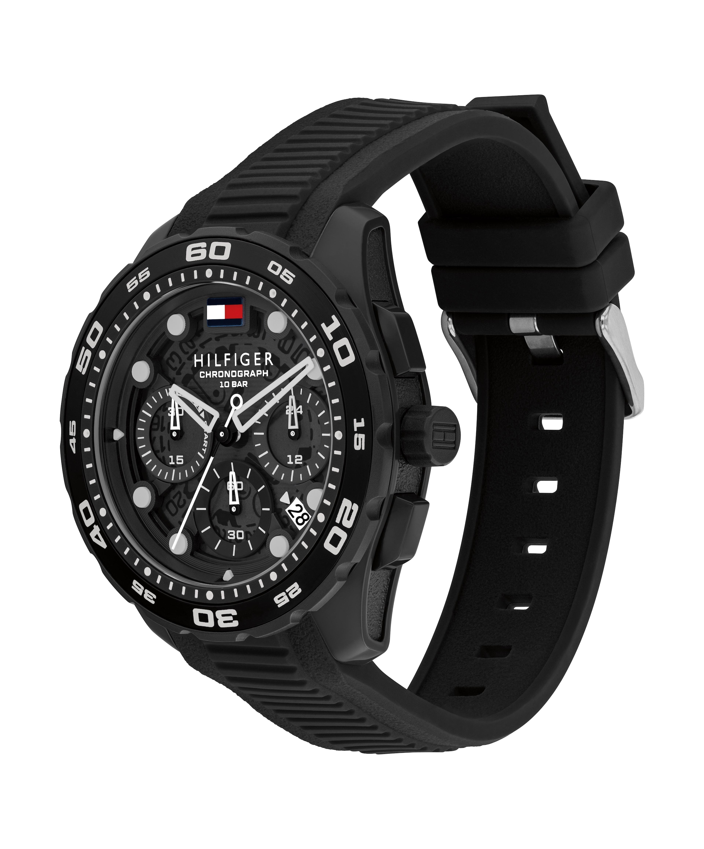 Tommy Hilfiger Chronograph »TH-REGATTA«, Quarzuhr, Armbanduhr, Herrenuhr, Silikonarmband, analog, Tag