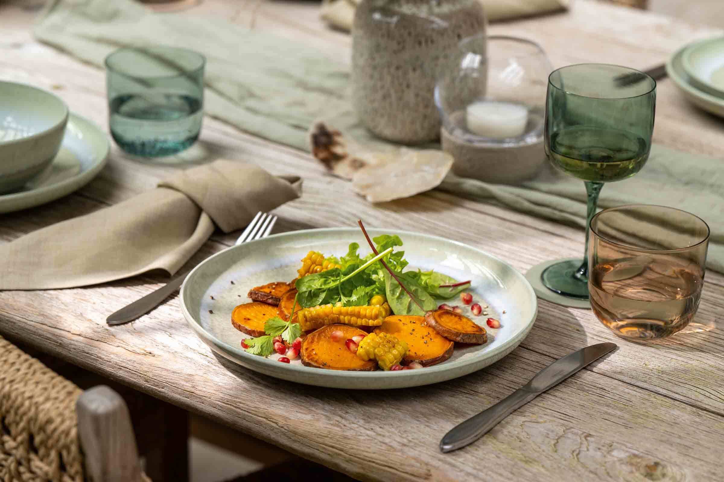 like. by Villeroy & Boch Geschirr-Set »Tafel-Set Perlemor Alga 4er Set grün«
