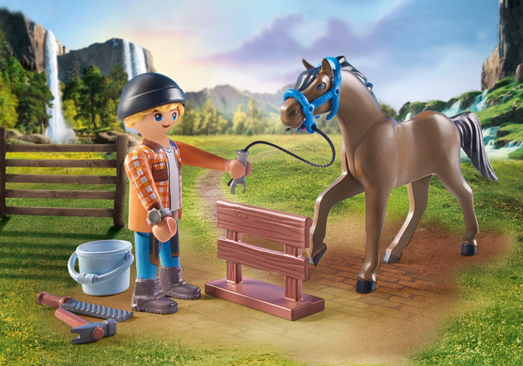 Playmobil® Konstruktions-Spielset »Hufschmied Ben & Achilles (71357), Horses of Waterfall«