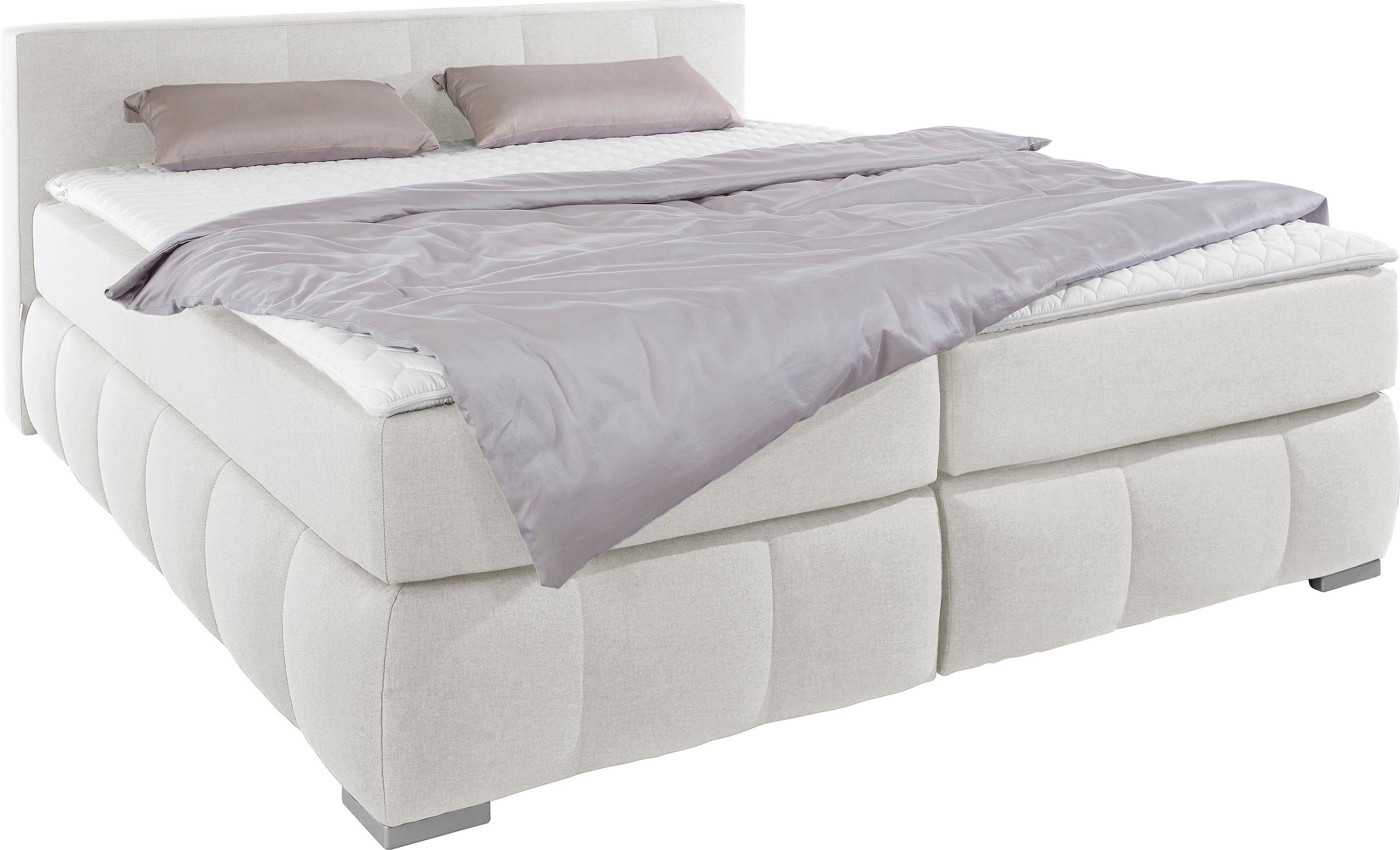 Guido Maria Kretschmer Home&Living Boxspringbett »Chelles«, inkl. Topper, in XXL- Überlänge 220 cm, Unterbox mit feine Wölbung